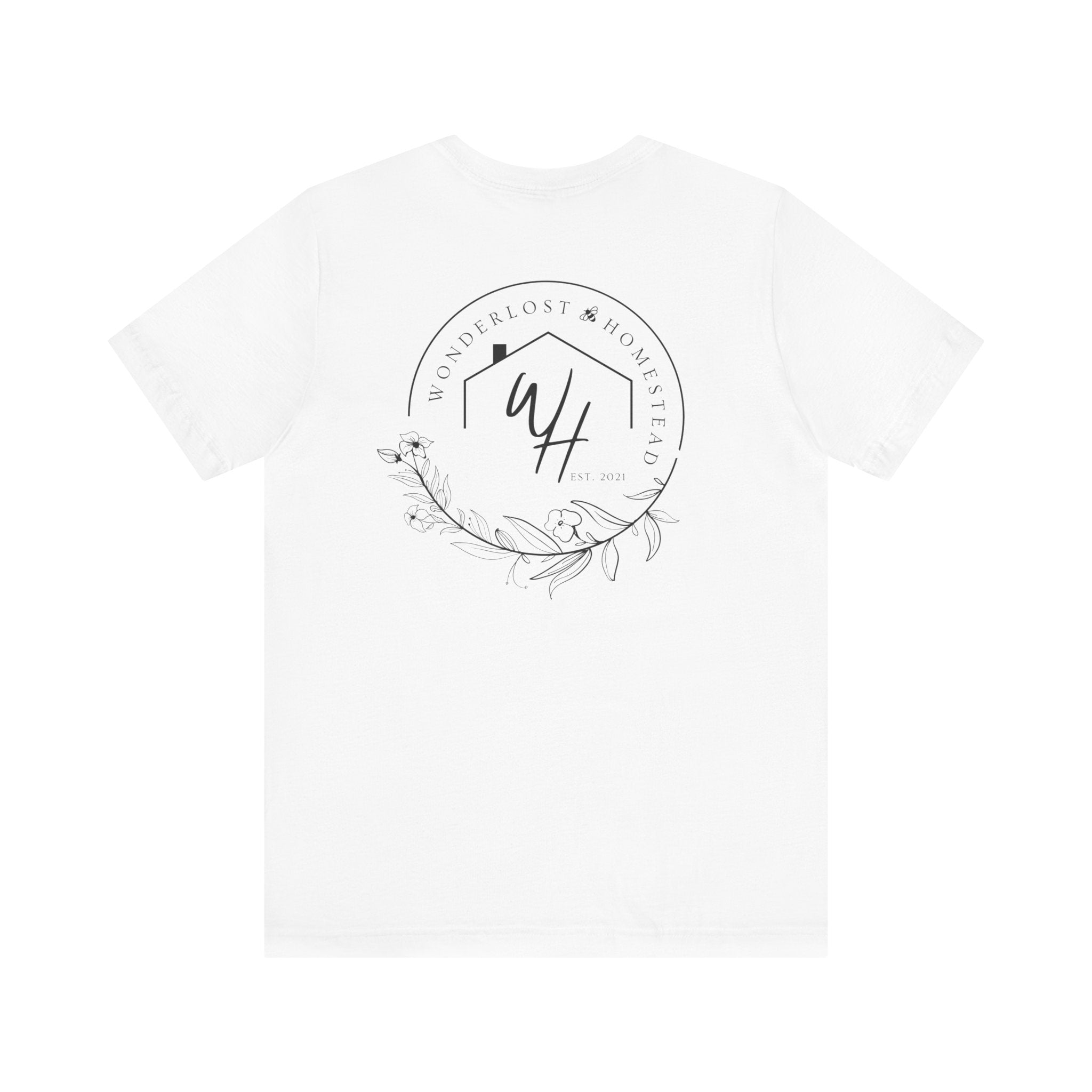 Unisex Short Sleeve T-Shirt, Black Logo (Front/Back Designs)