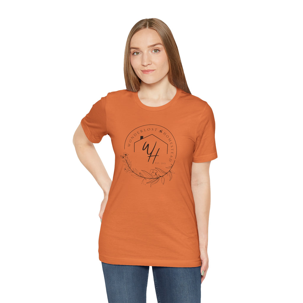 Unisex Short Sleeve T-Shirt, Black Logo