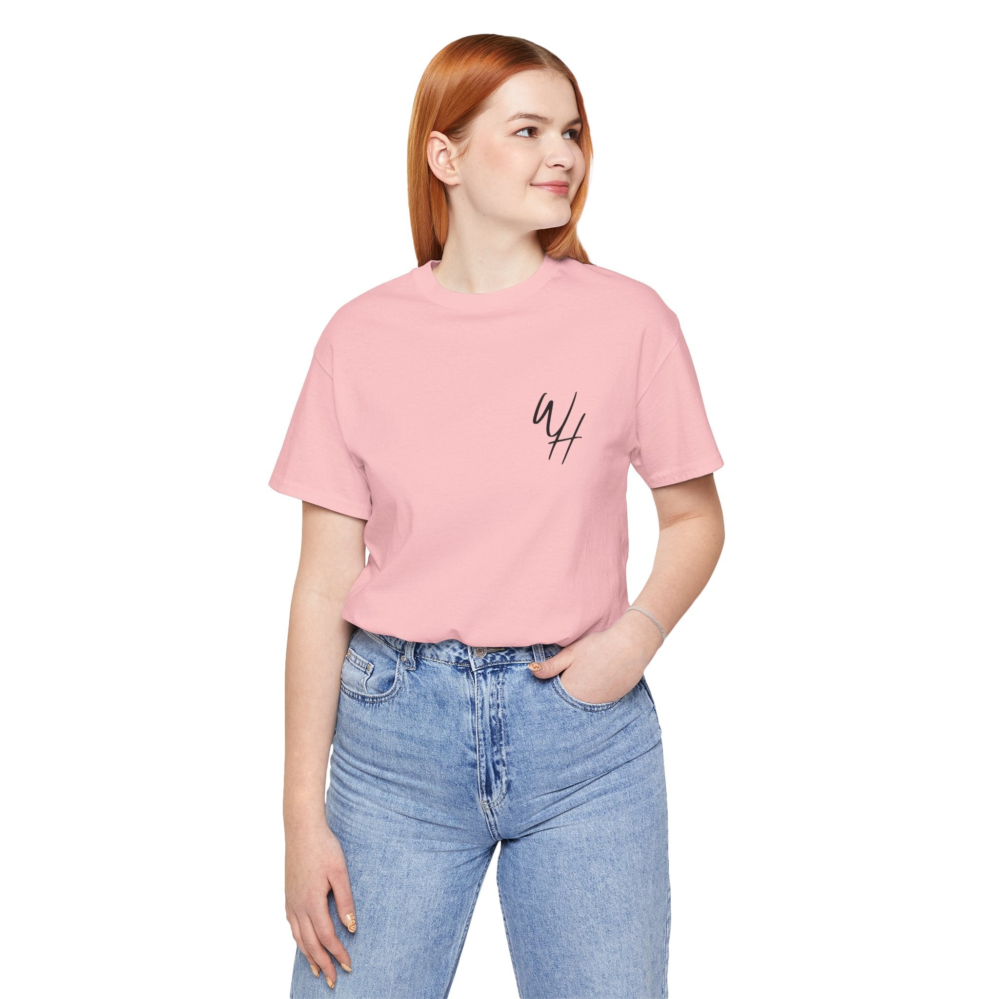 Unisex Short Sleeve T-Shirt, Black Logo (Front/Back Designs)