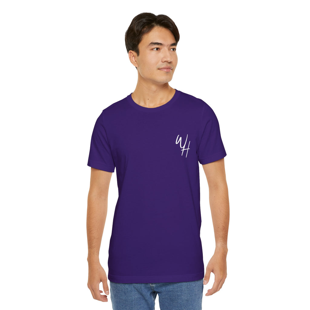 Unisex Short Sleeve T-Shirt, White Logo (Front/Back Designs)