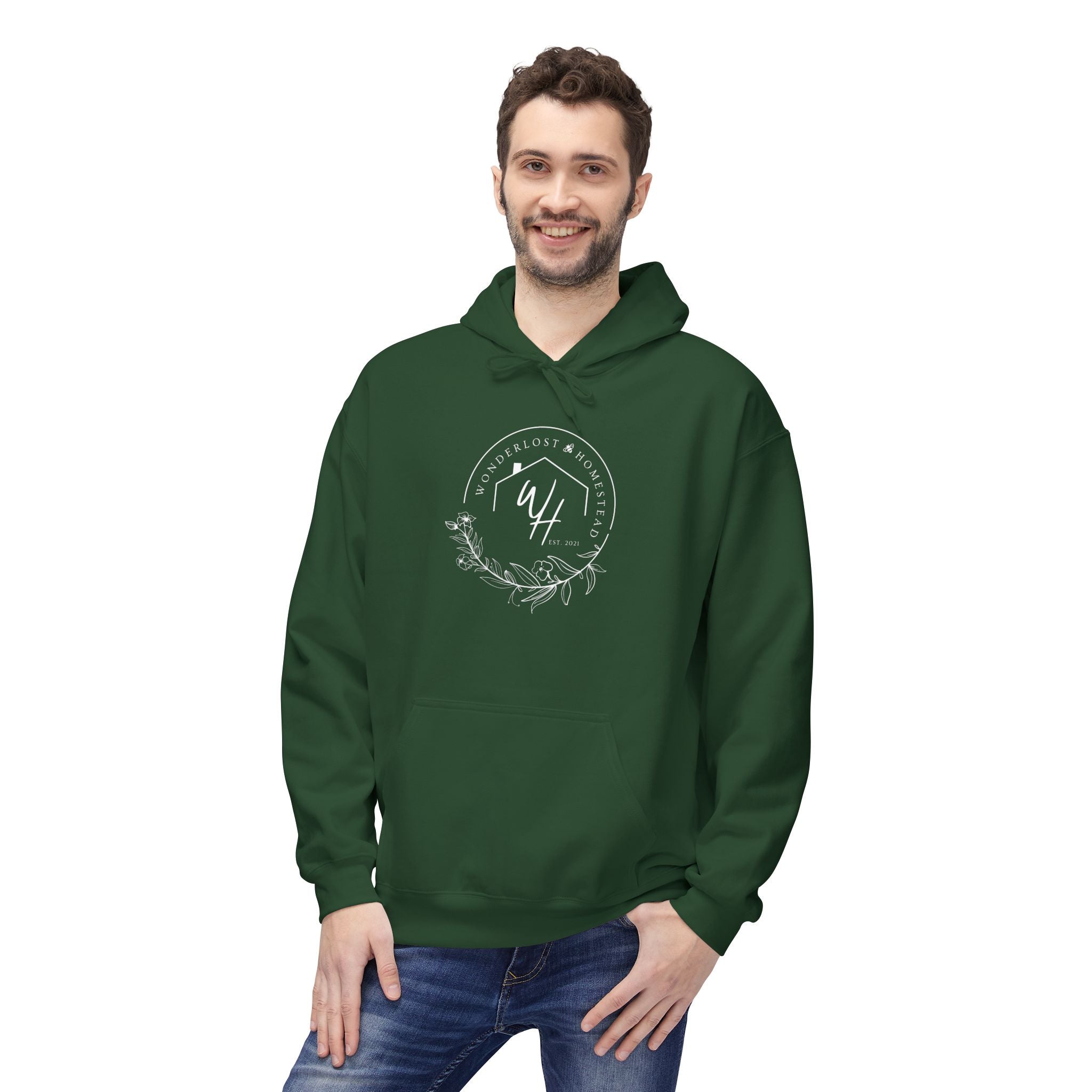 Unisex Hoodie, White Logo