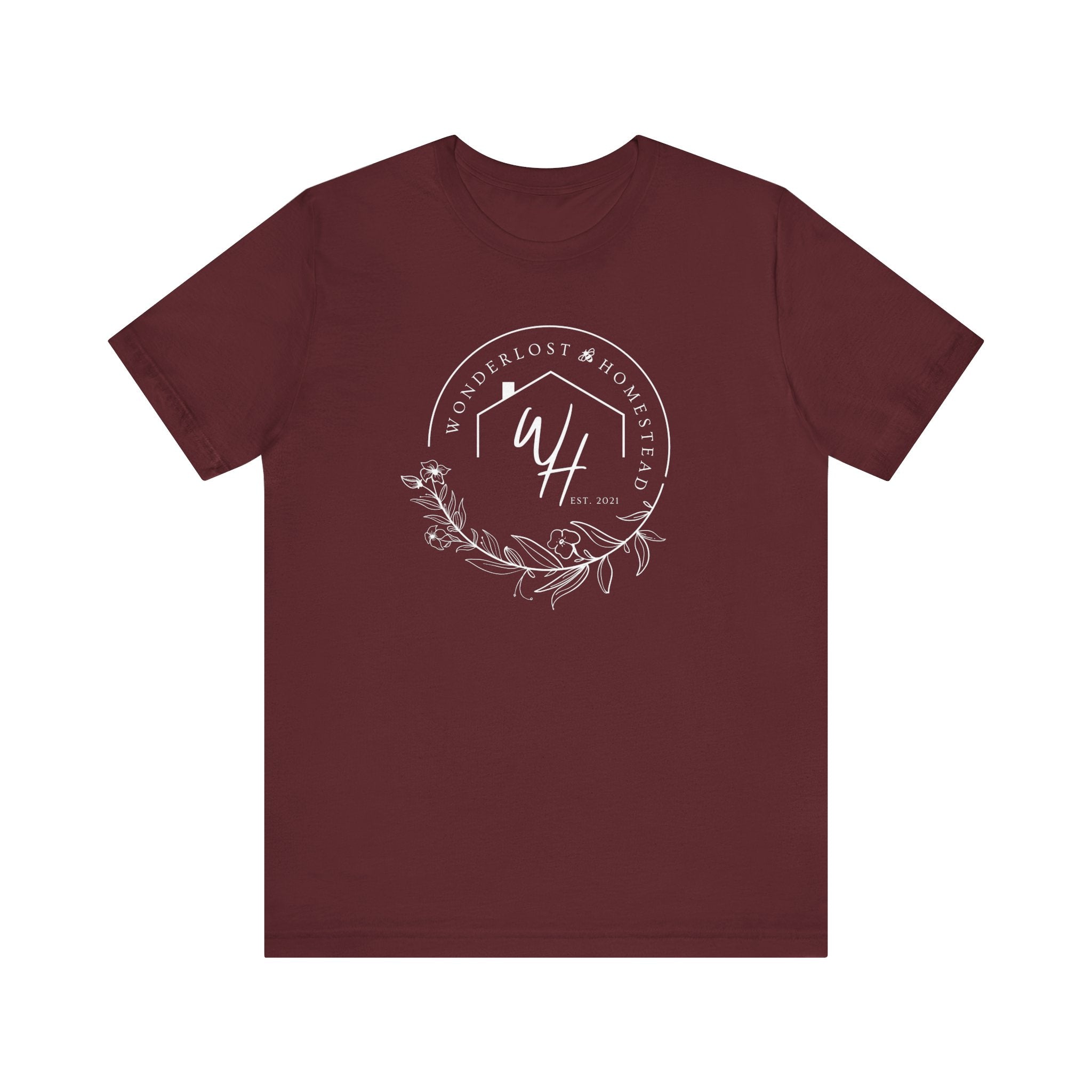 Unisex Short Sleeve T-Shirt, White Logo