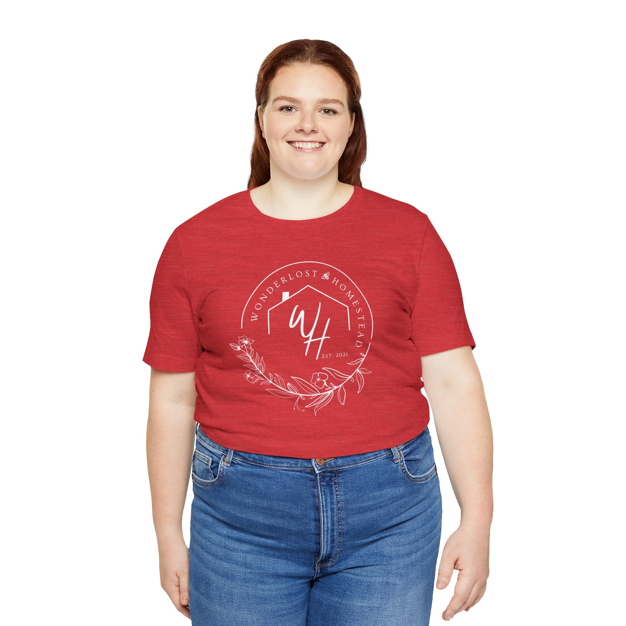 Unisex Short Sleeve T-Shirt, White Logo