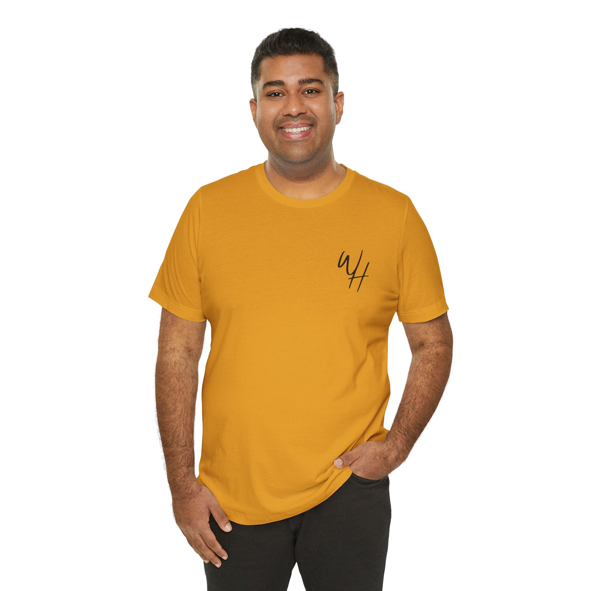 Unisex Short Sleeve T-Shirt, Black Logo (Front/Back Designs)