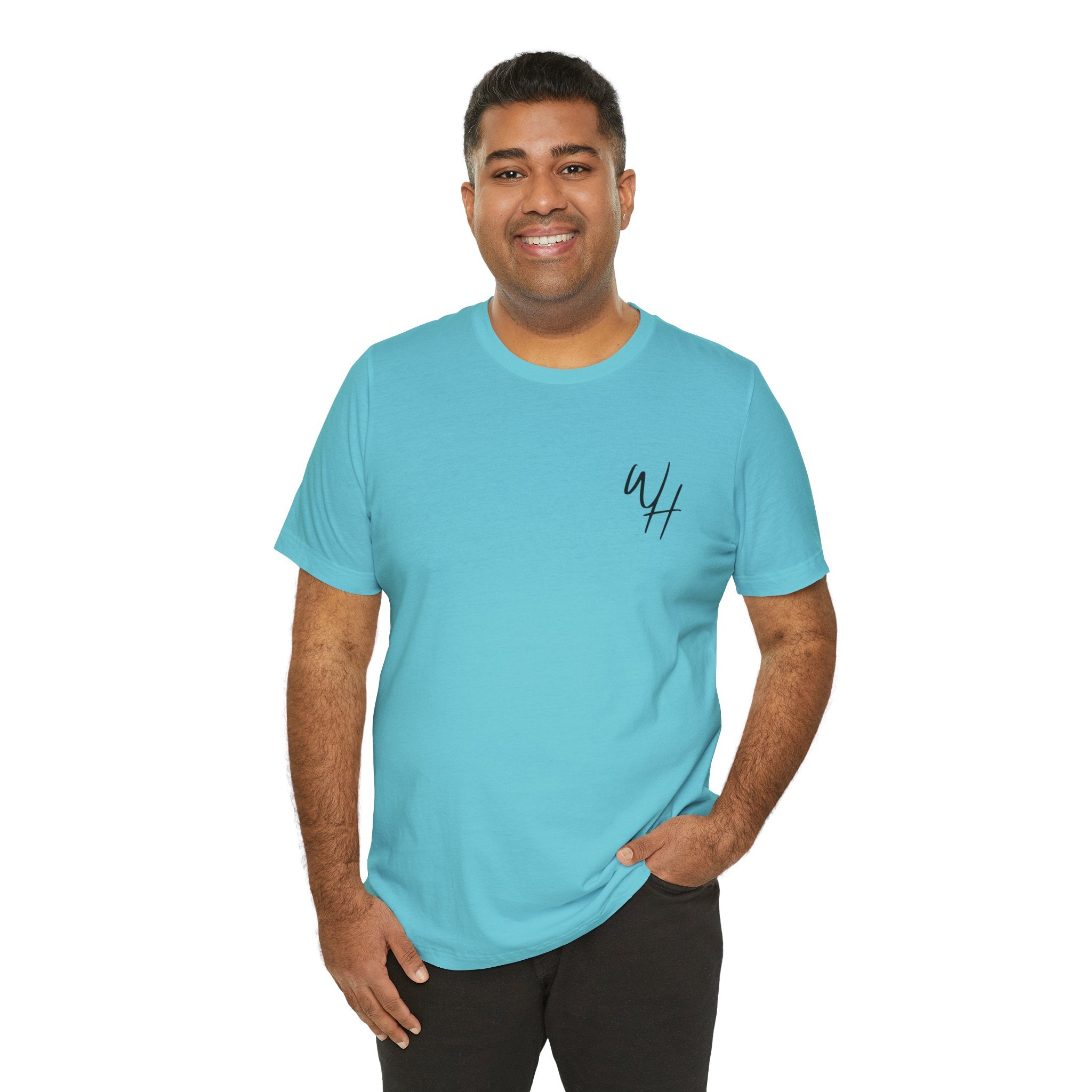 Unisex Short Sleeve T-Shirt, Black Logo (Front/Back Designs)