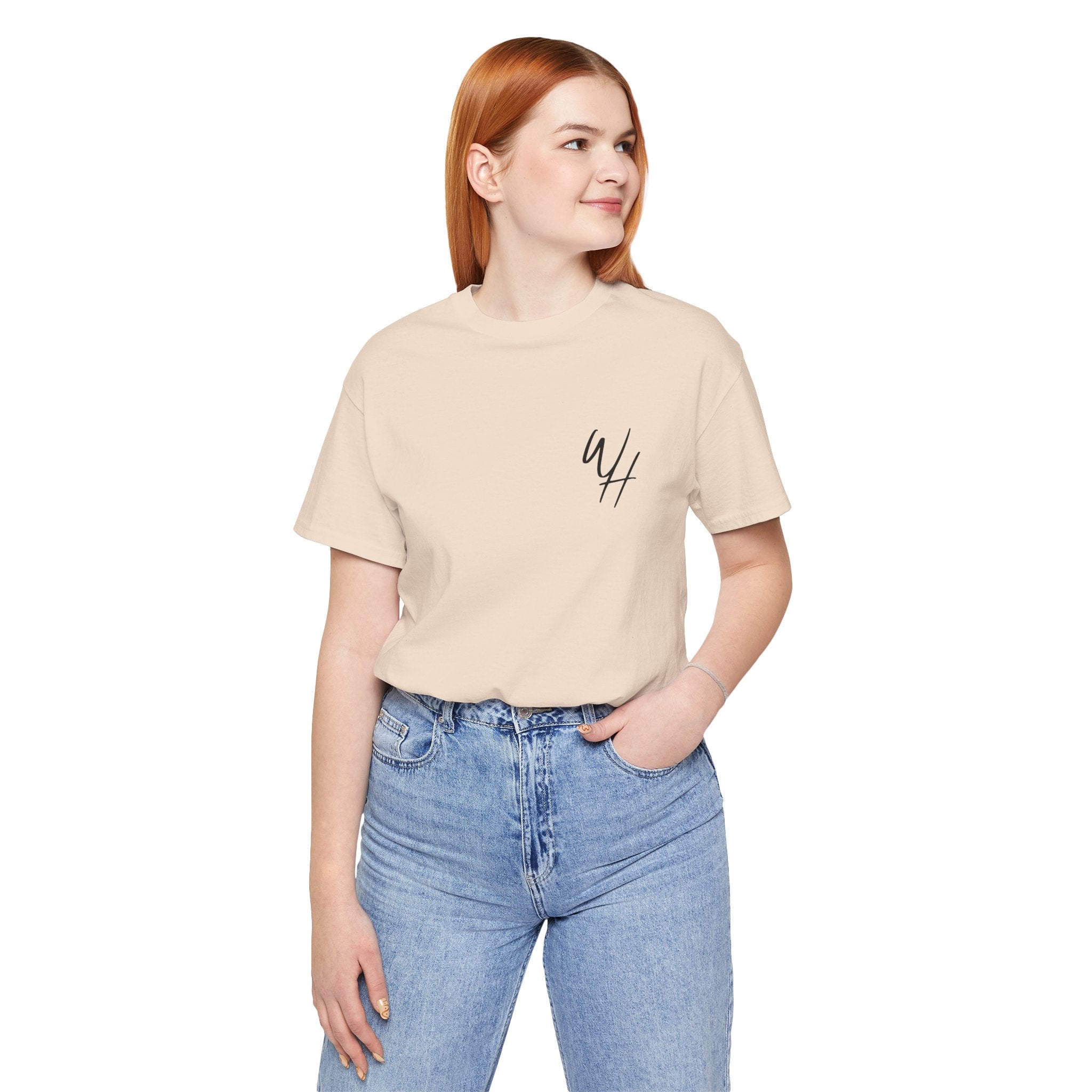 Unisex Short Sleeve T-Shirt, Black Logo (Front/Back Designs)