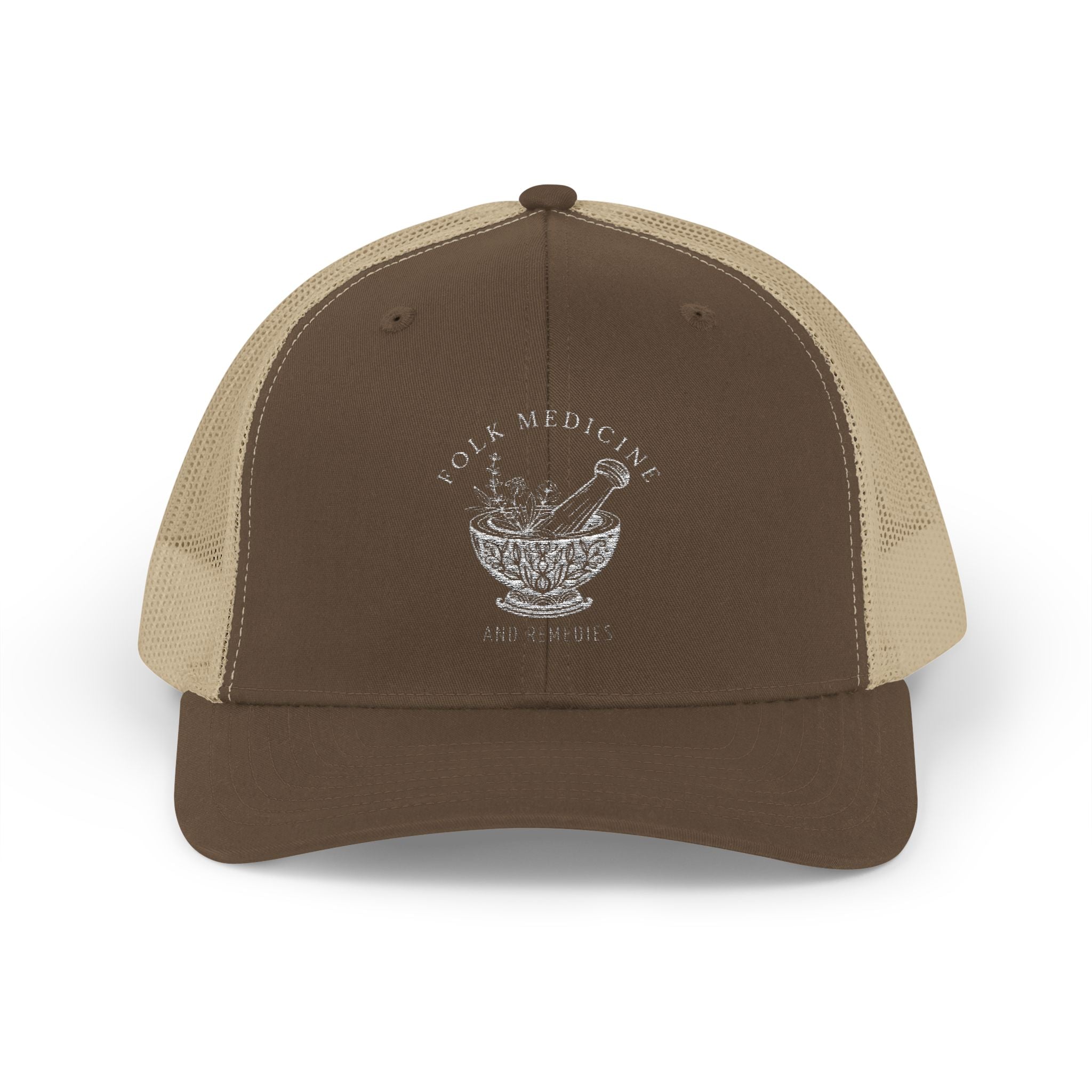 Snapback Trucker Cap, White Logo