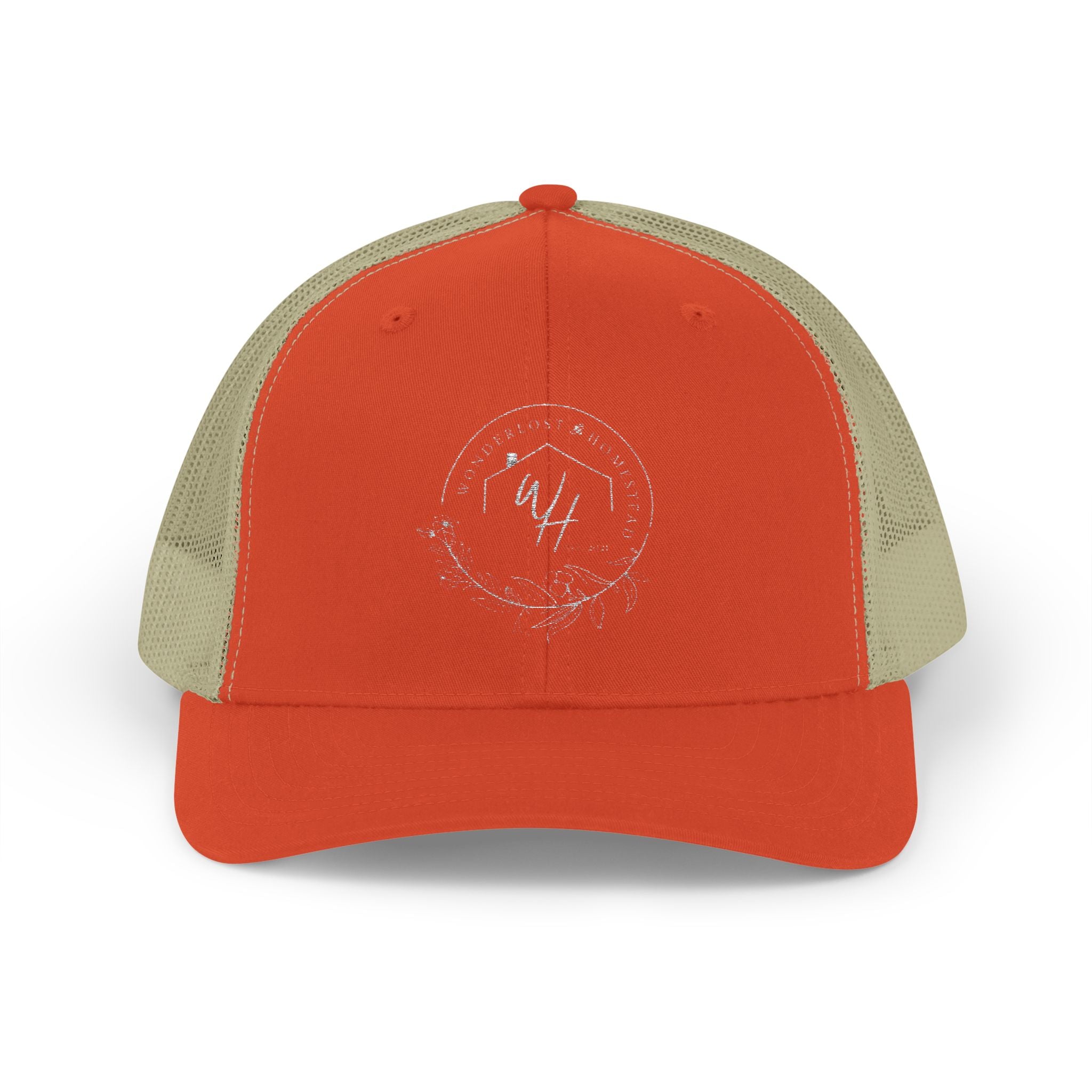 Snapback Trucker Cap, White Logo