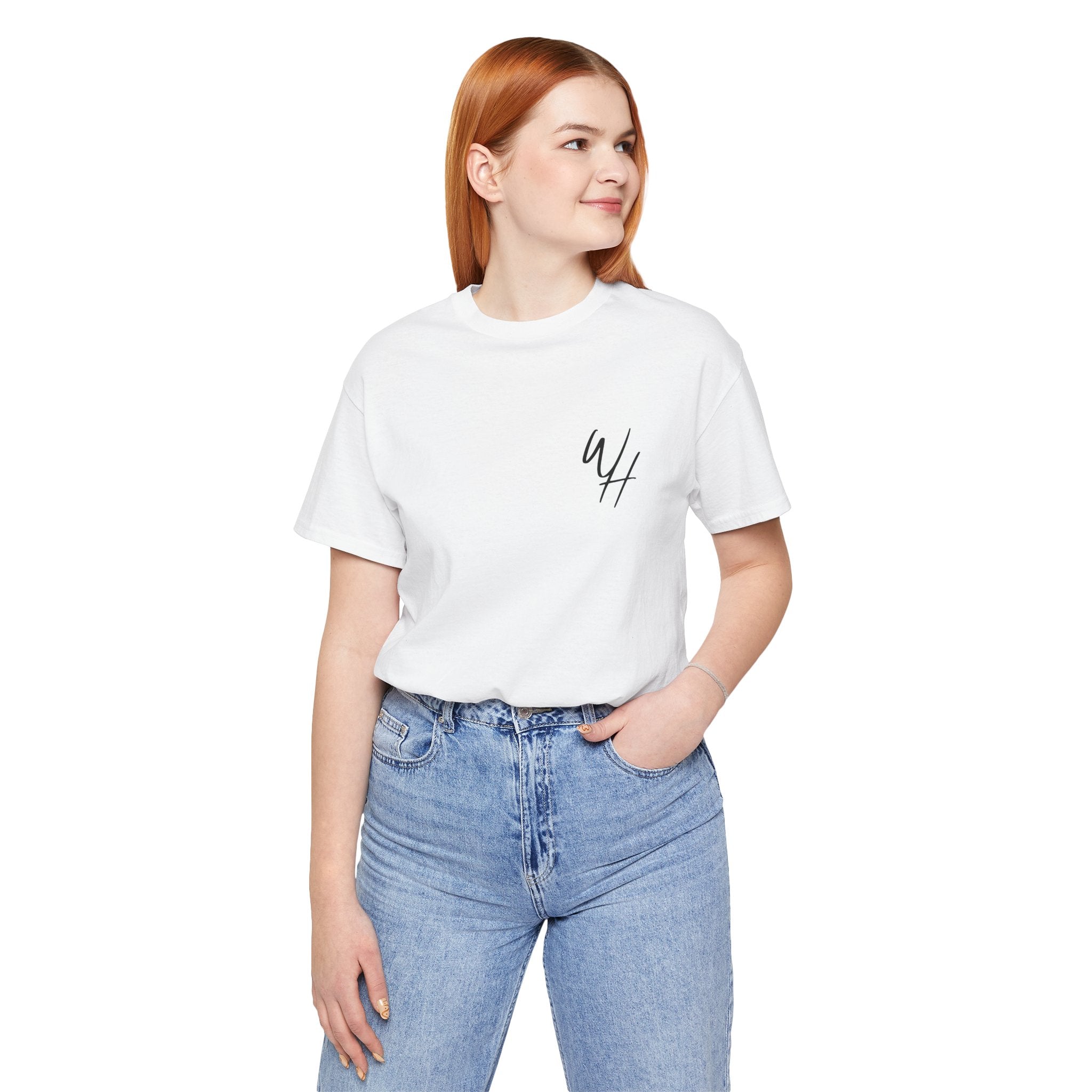 Unisex Short Sleeve T-Shirt, Black Logo (Front/Back Designs)
