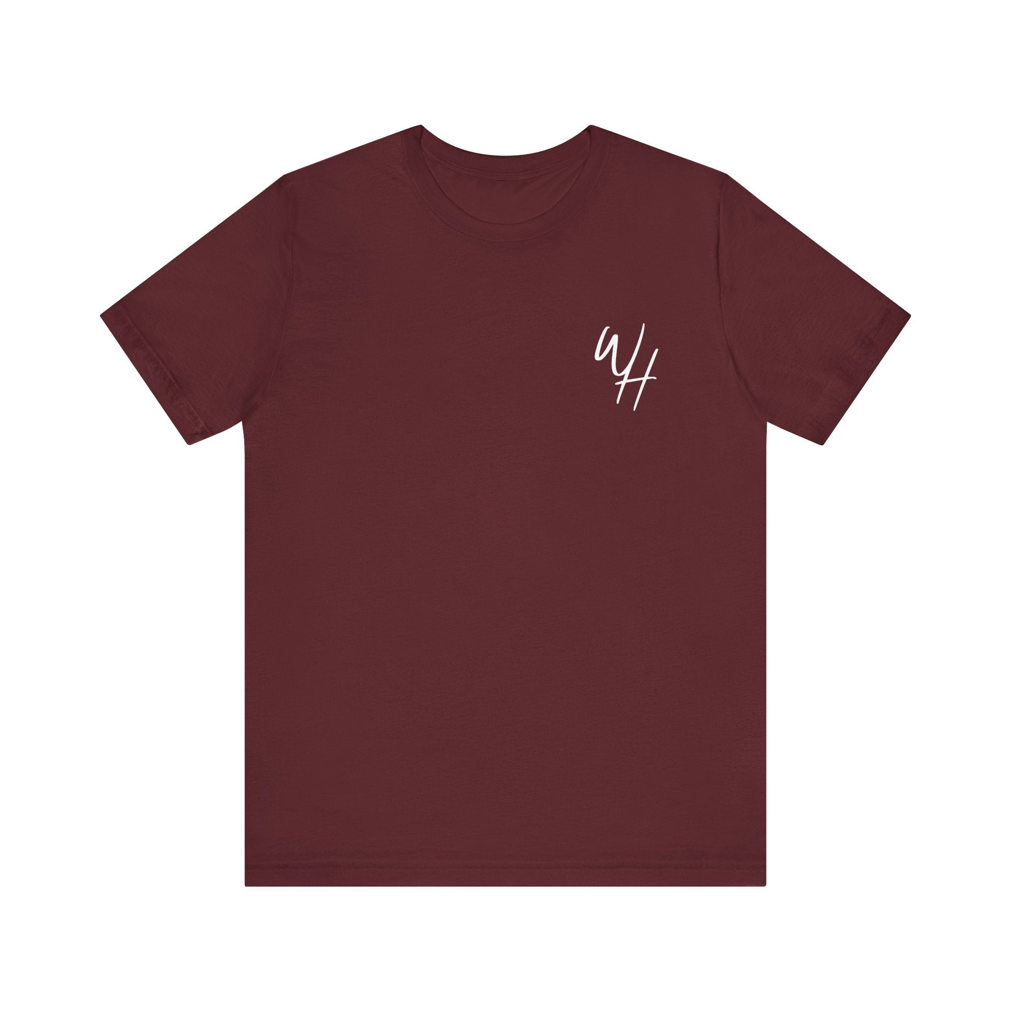 Unisex Short Sleeve T-Shirt, White Logo (Front/Back Designs)