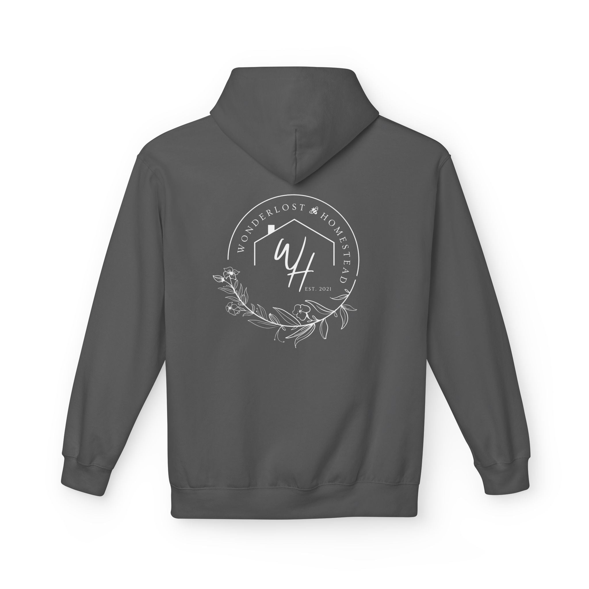 Unisex Hoodie, White Logo (Front/Back Designs)