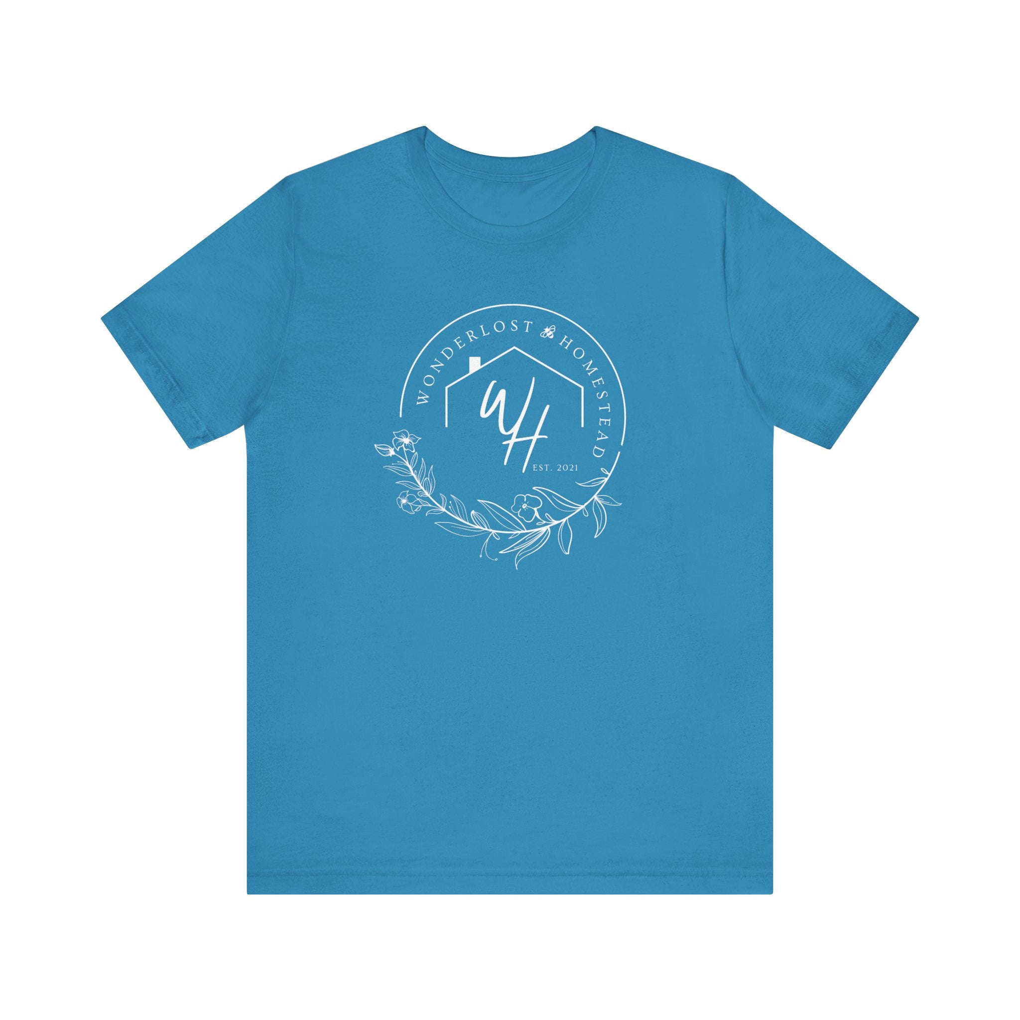 Unisex Short Sleeve T-Shirt, White Logo