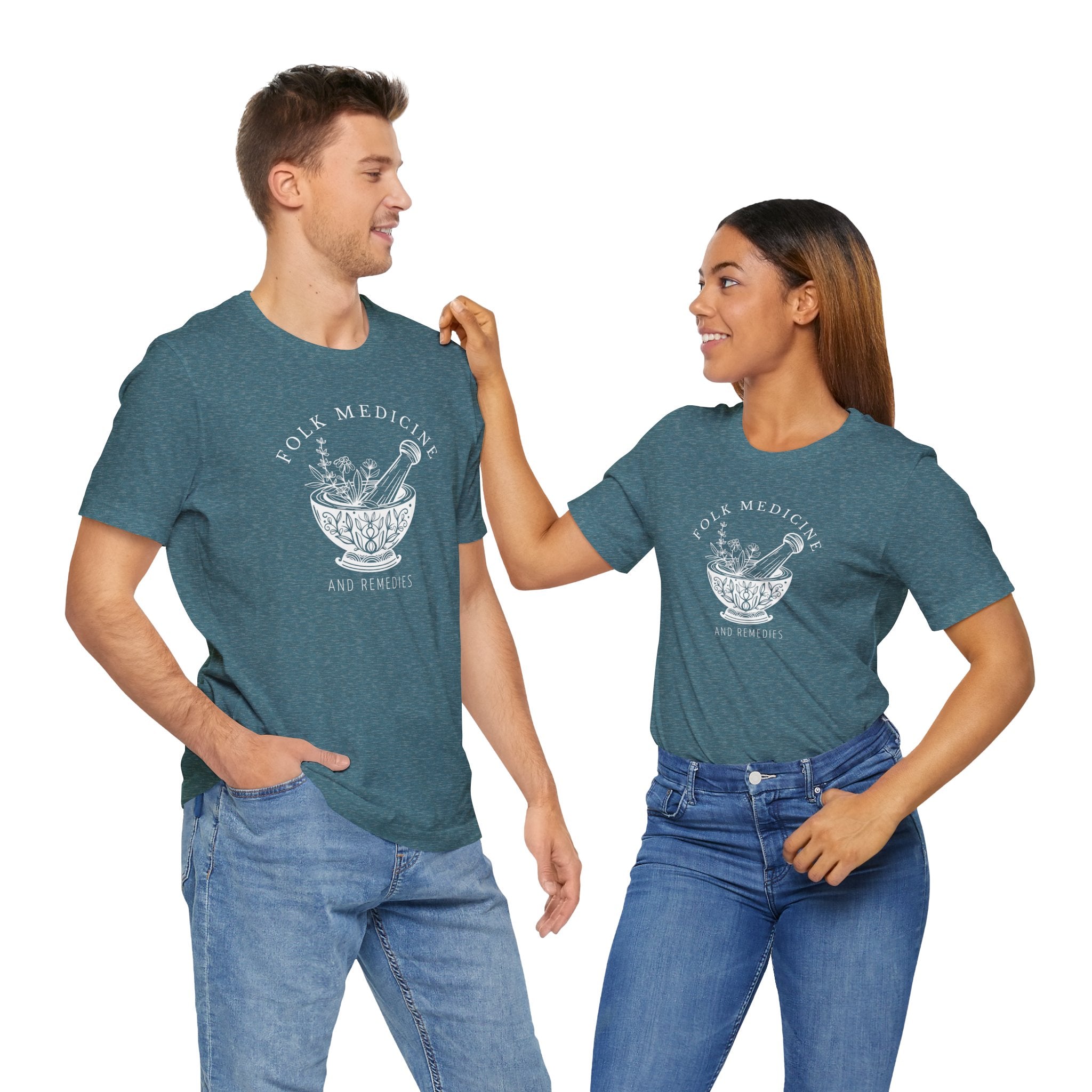 Unisex Short Sleeve T-Shirt, White Logo