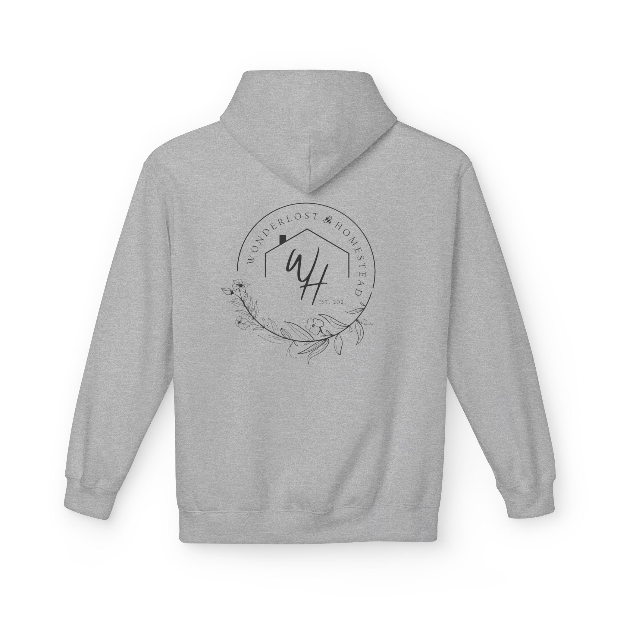 Unisex Hoodie, Black Logo (Front/Back Designs)