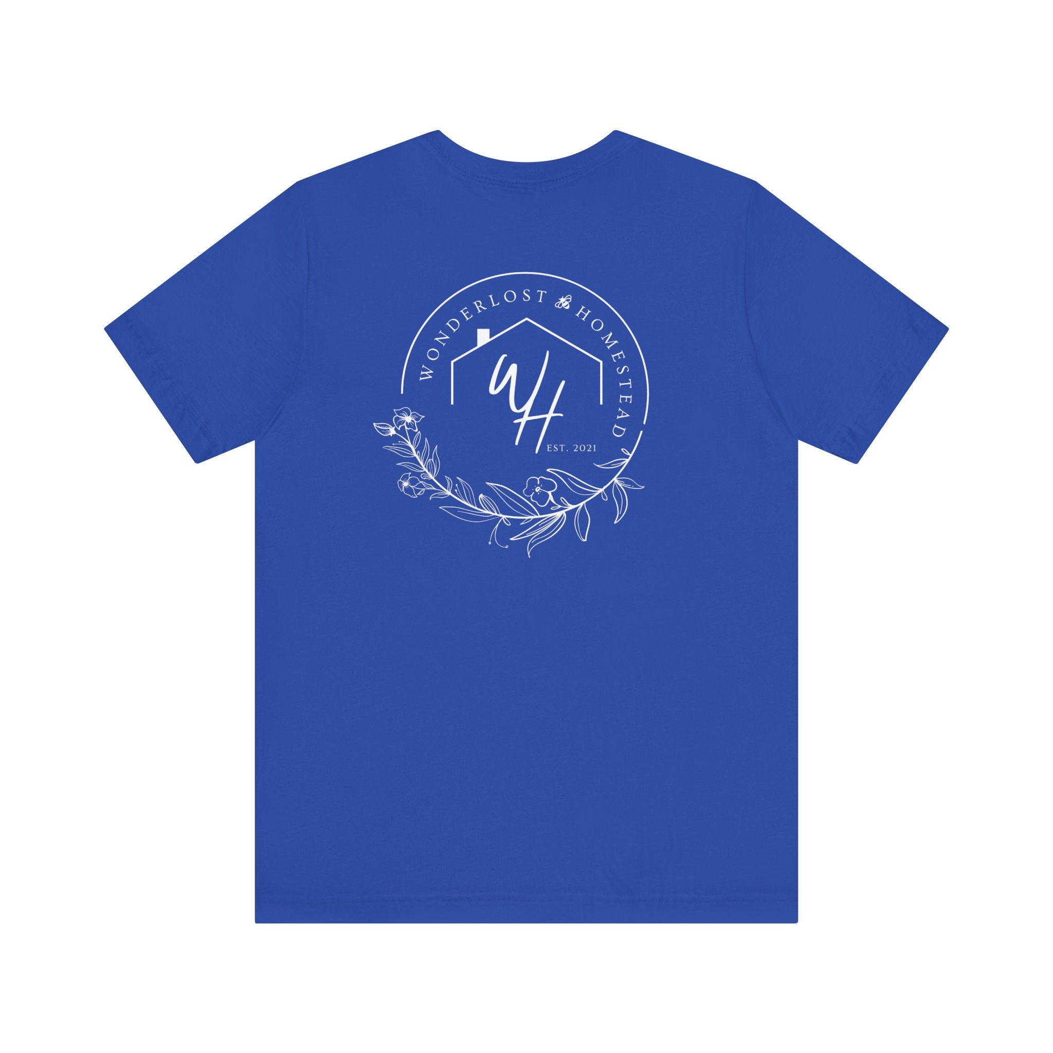 Unisex Short Sleeve T-Shirt, White Logo (Front/Back Designs)