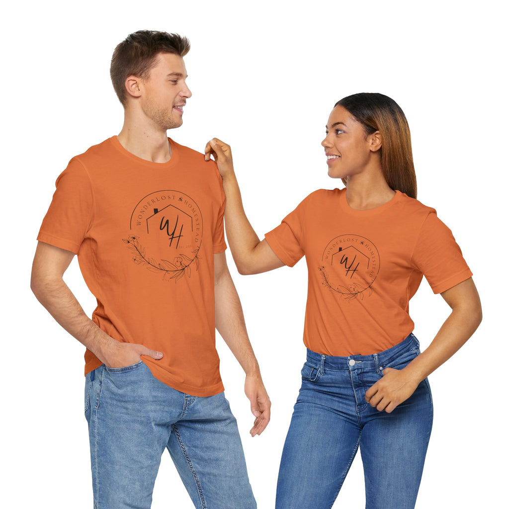 Unisex Short Sleeve T-Shirt, Black Logo