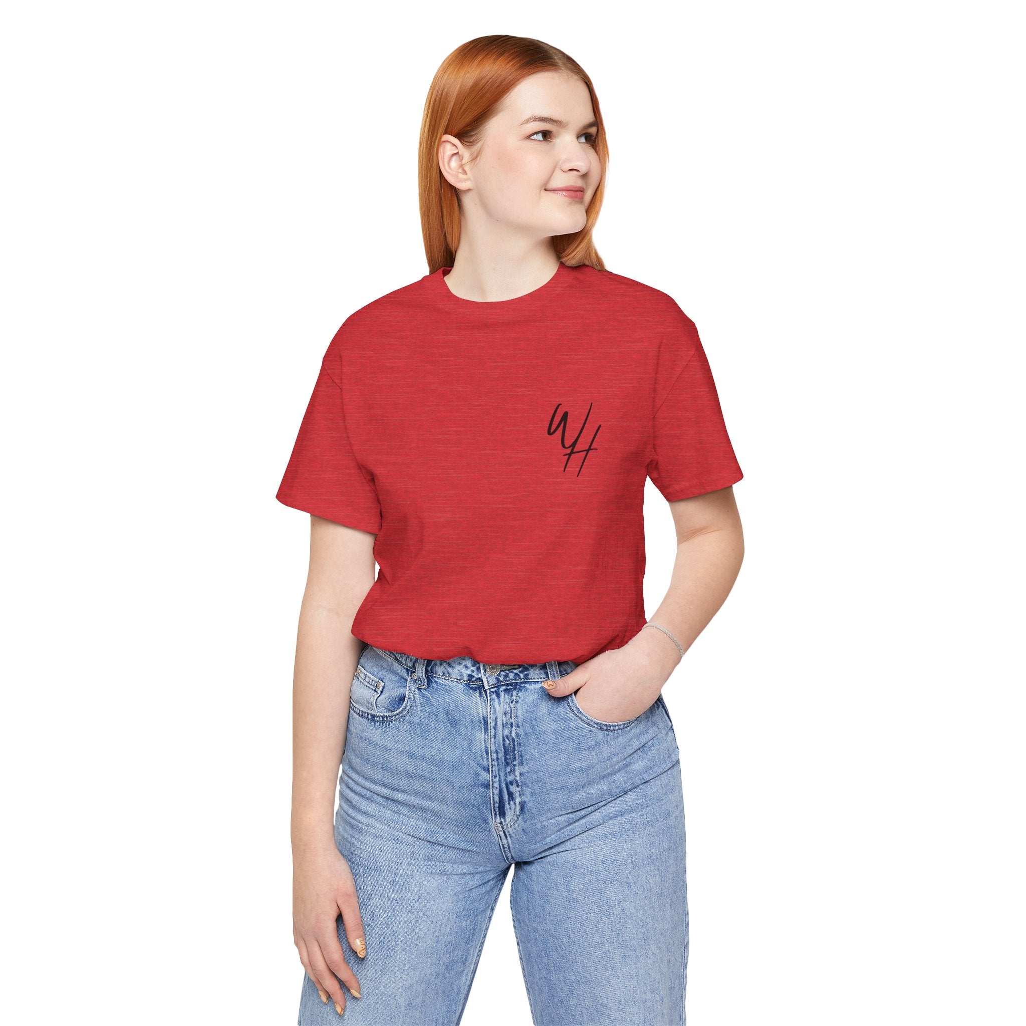 Unisex Short Sleeve T-Shirt, Black Logo (Front/Back Designs)