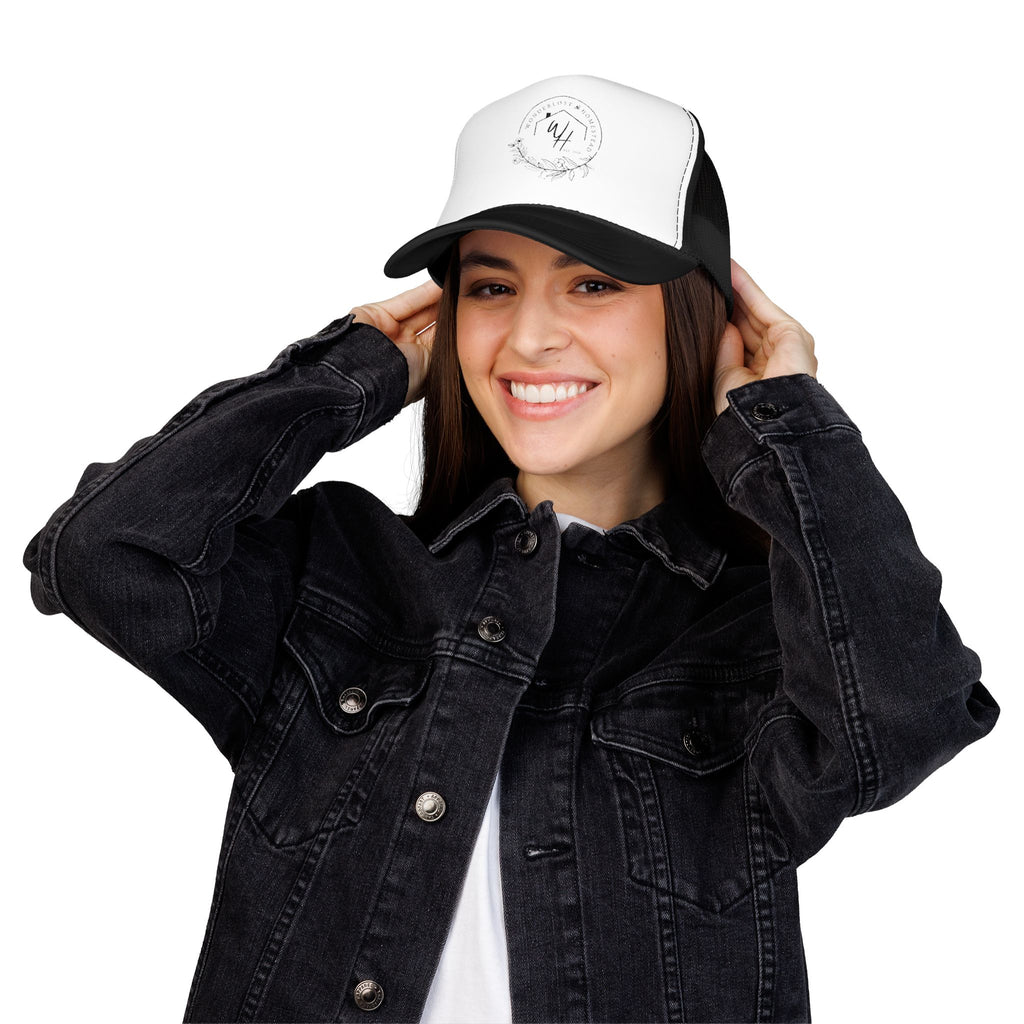 Foam Trucker Hat, Black Logo