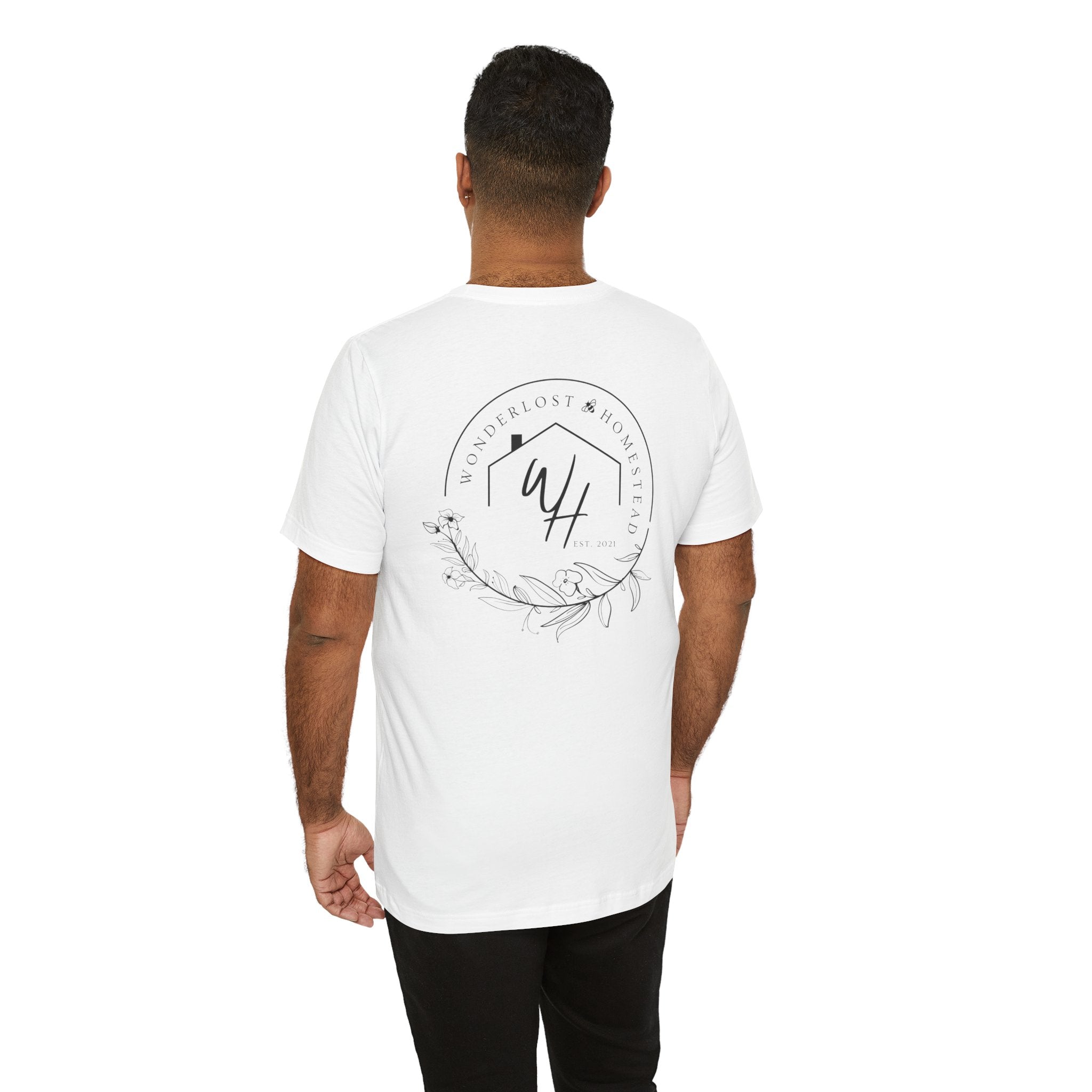 Unisex Short Sleeve T-Shirt, Black Logo (Front/Back Designs)