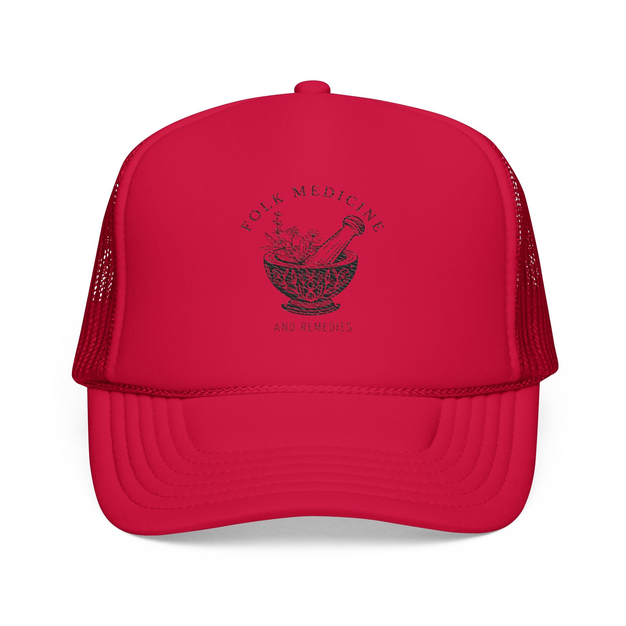 Foam Trucker Hat, Black Logo