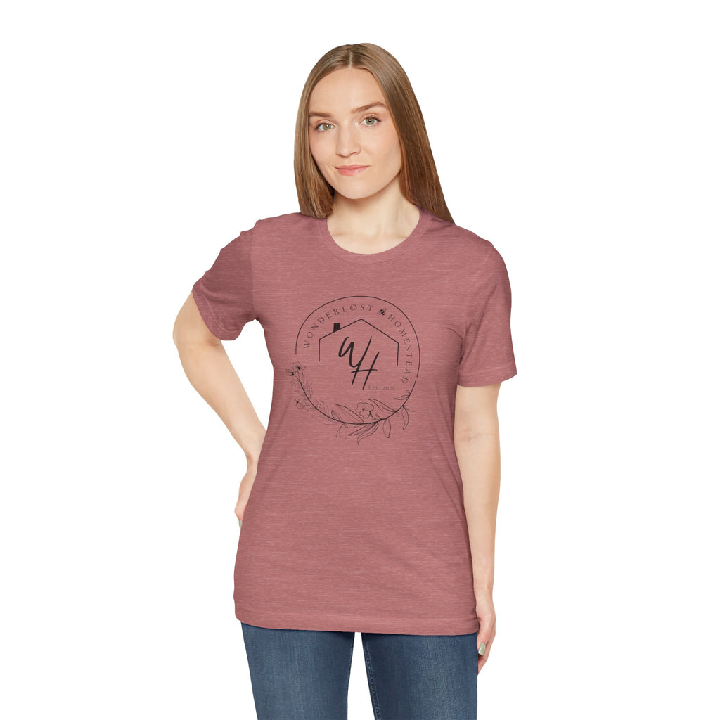 Unisex Short Sleeve T-Shirt, Black Logo