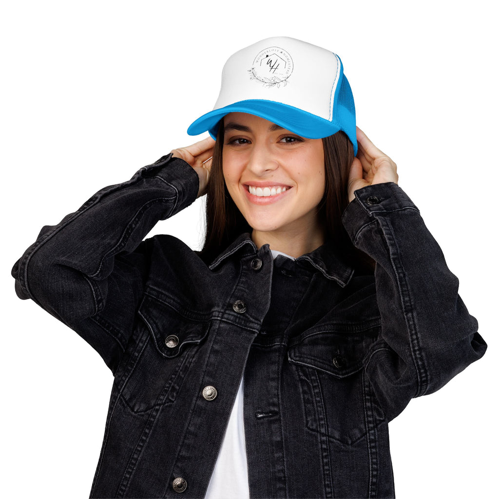 Foam Trucker Hat, Black Logo