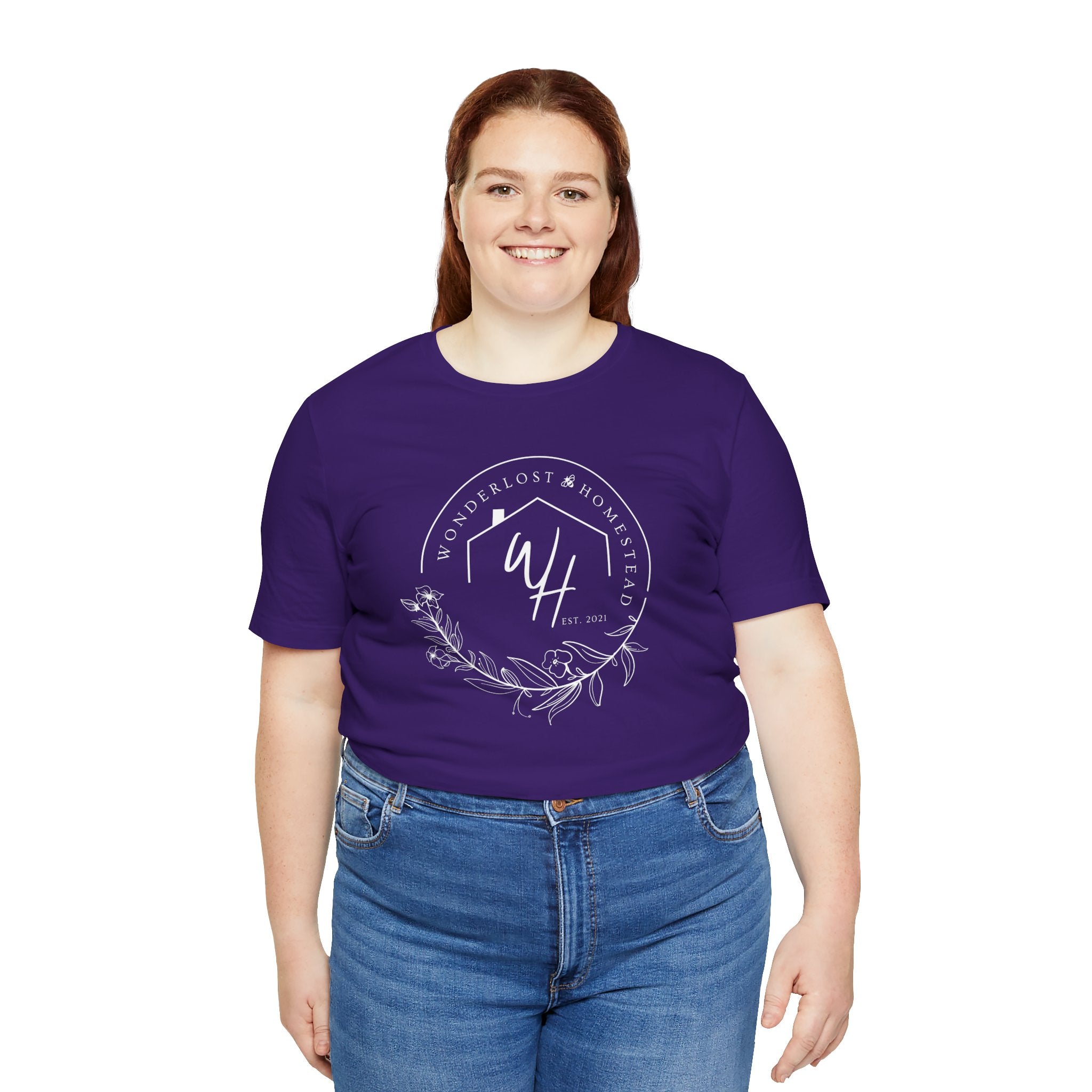 Unisex Short Sleeve T-Shirt, White Logo