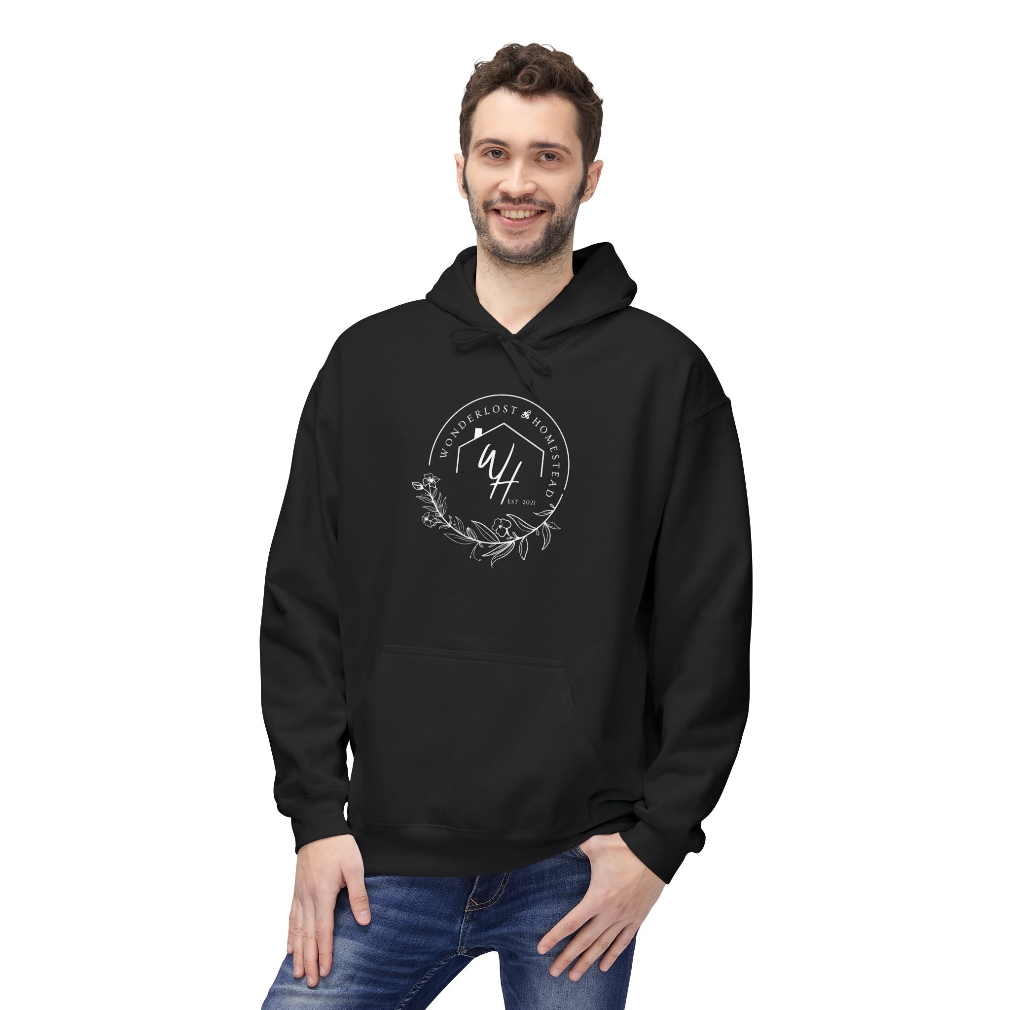 Unisex Hoodie, White Logo