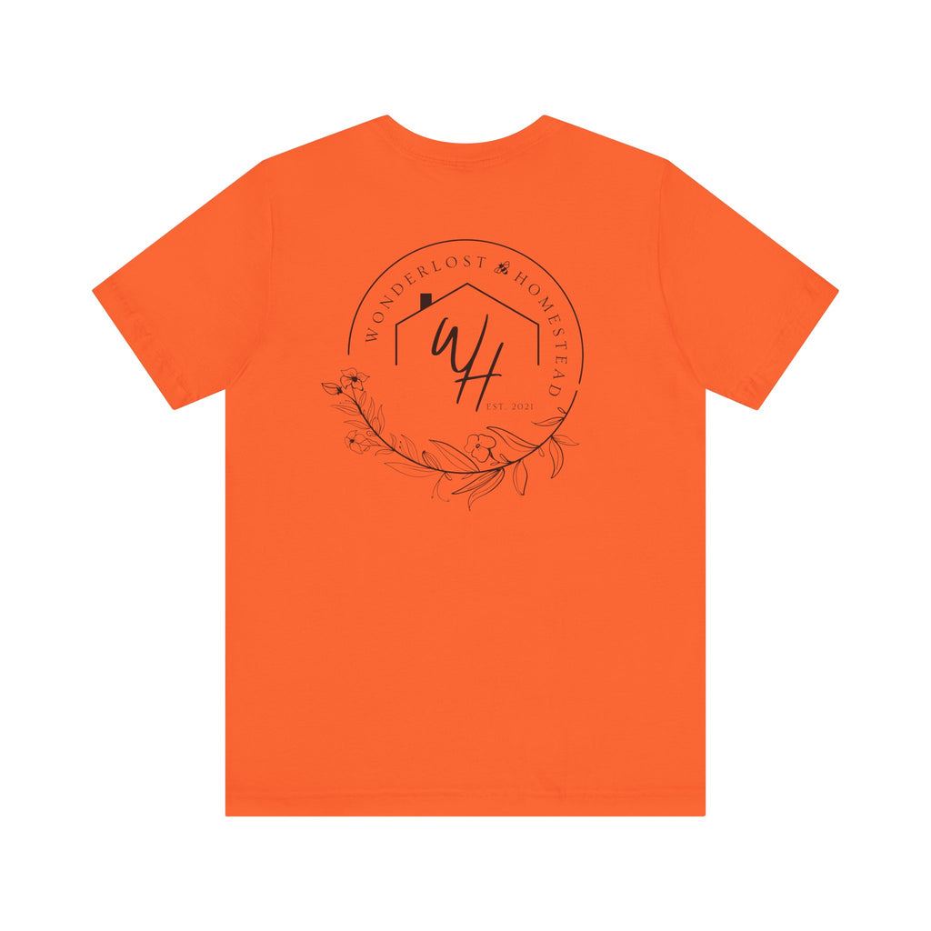 Unisex Short Sleeve T-Shirt, Black Logo (Front/Back Designs)