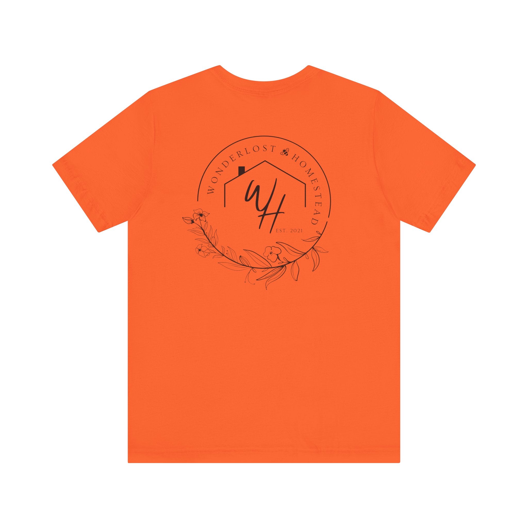 Unisex Short Sleeve T-Shirt, Black Logo (Front/Back Designs)