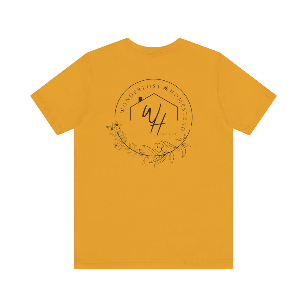 Unisex Short Sleeve T-Shirt, Black Logo (Front/Back Designs)