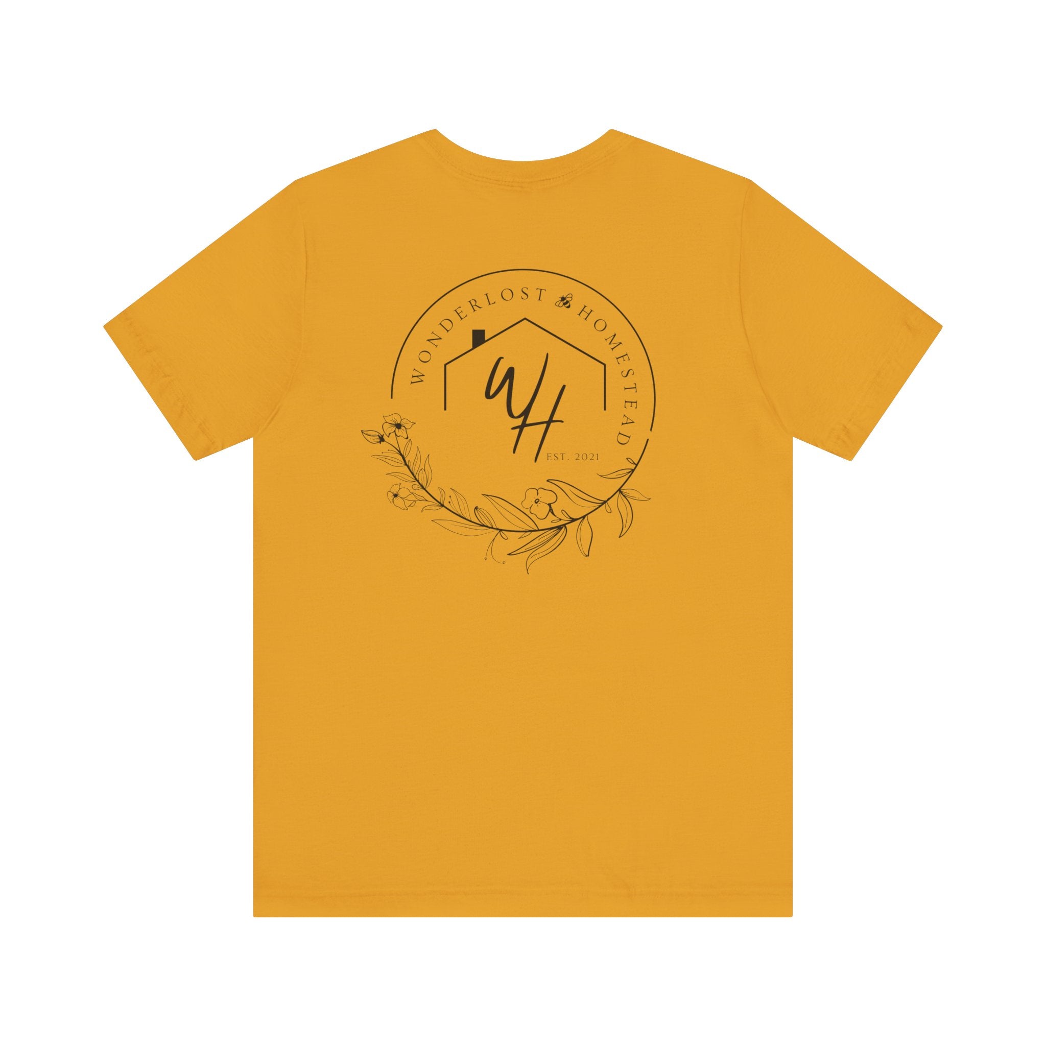 Unisex Short Sleeve T-Shirt, Black Logo (Front/Back Designs)