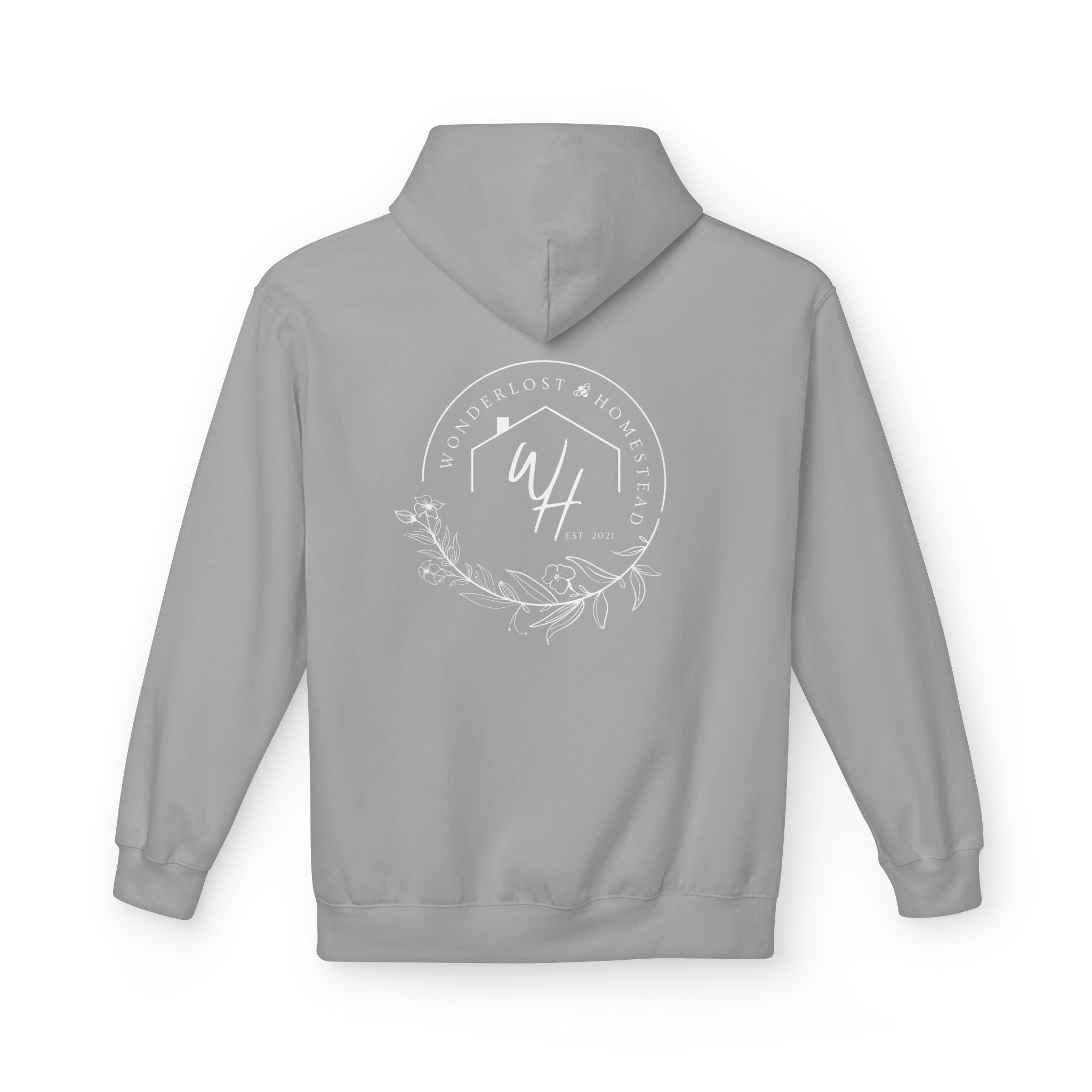 Unisex Hoodie, White Logo (Front/Back Designs)