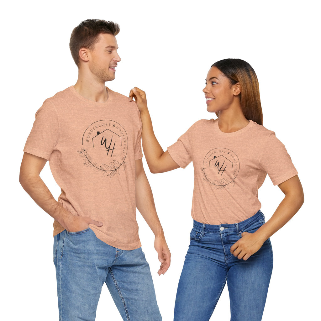 Unisex Short Sleeve T-Shirt, Black Logo