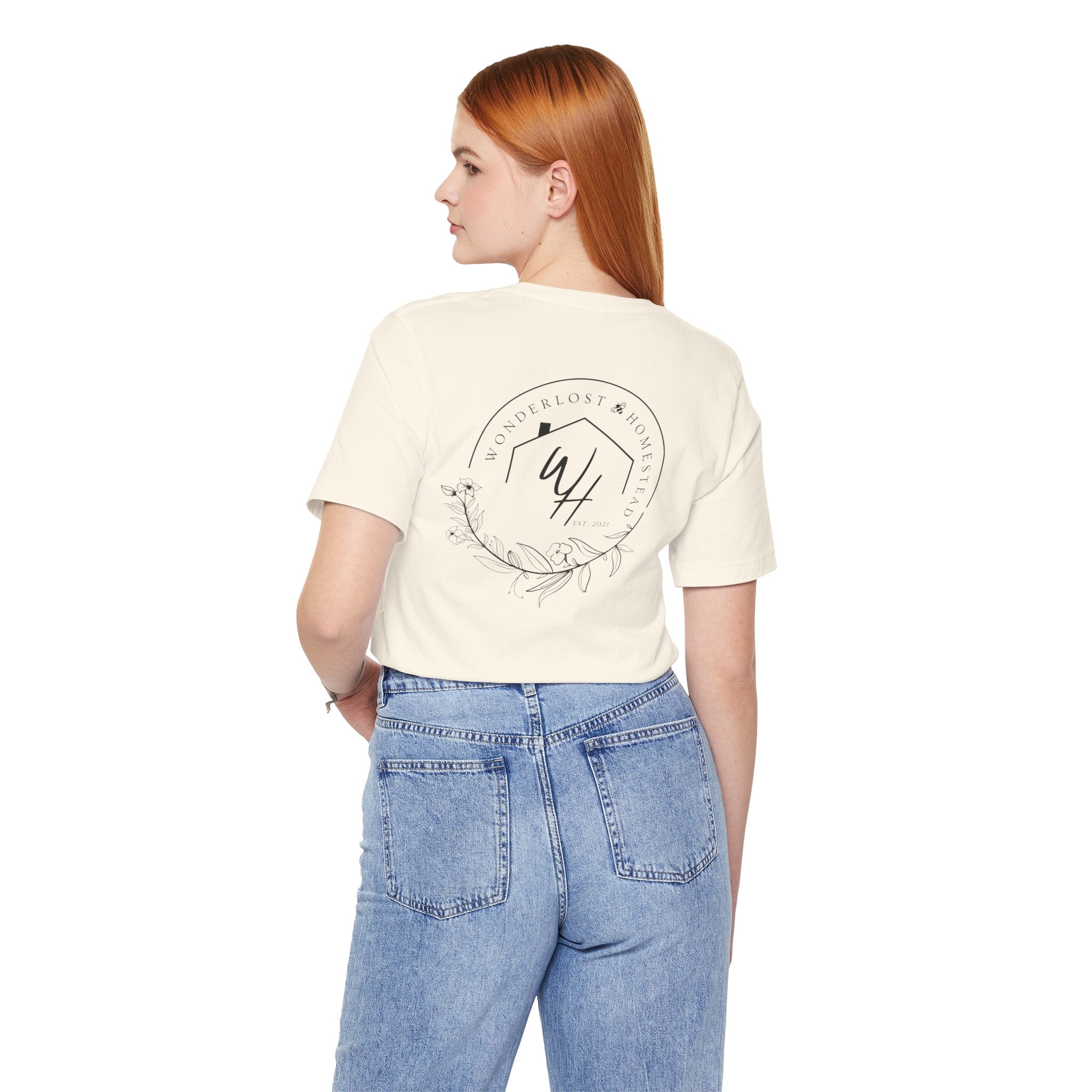 Unisex Short Sleeve T-Shirt, Black Logo (Front/Back Designs)