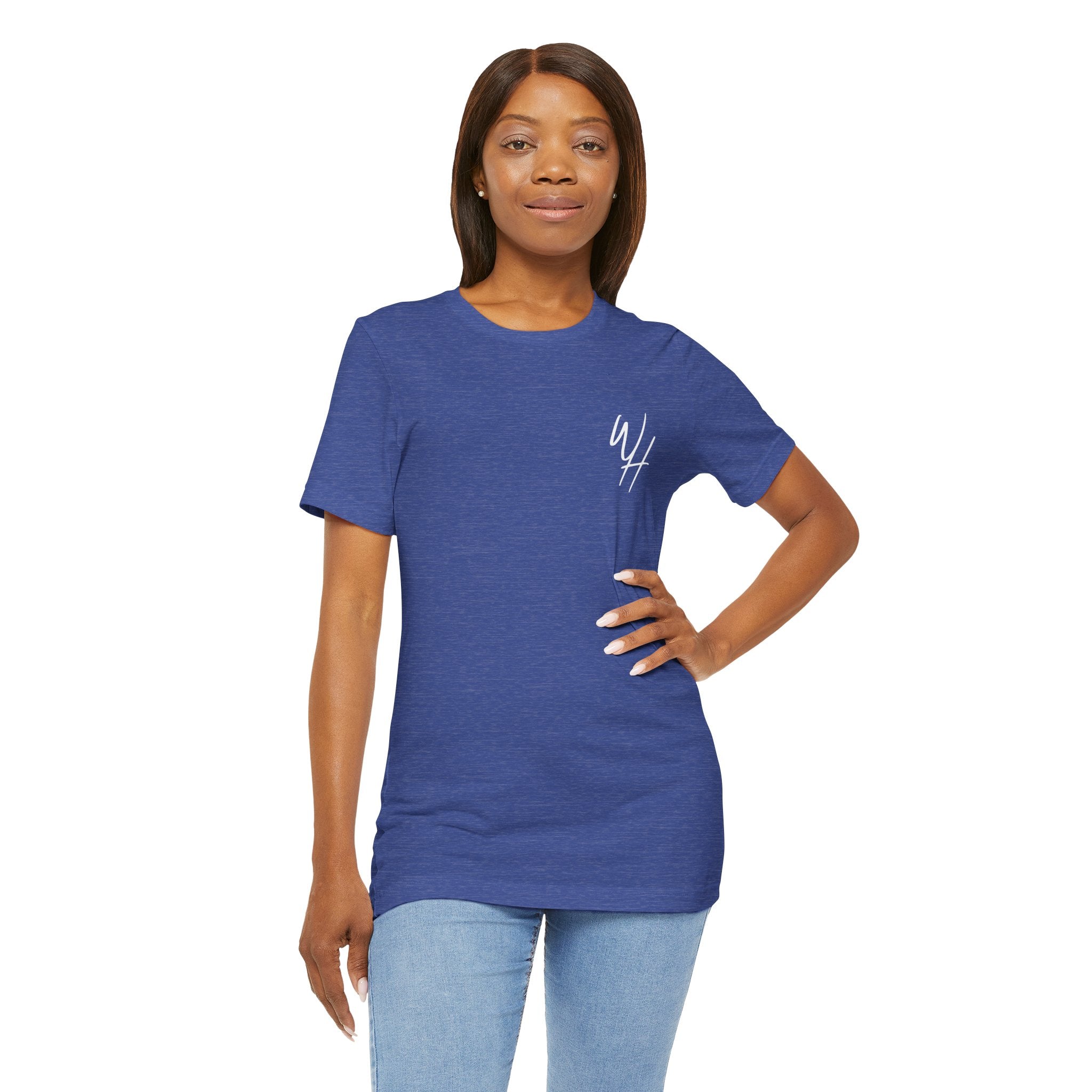 Unisex Short Sleeve T-Shirt, White Logo (Front/Back Designs)