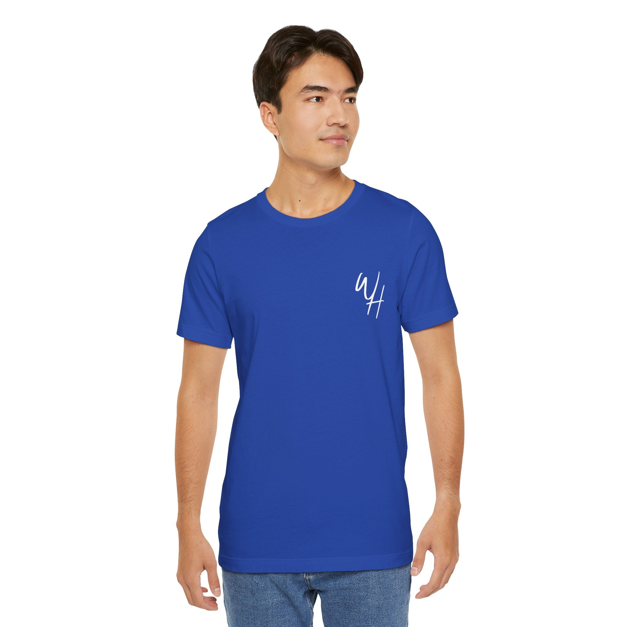 Unisex Short Sleeve T-Shirt, White Logo (Front/Back Designs)
