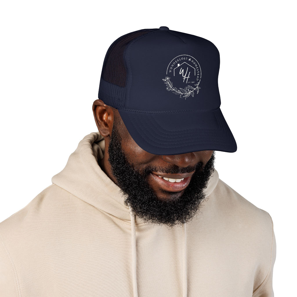 Foam Trucker Hat, White Logo