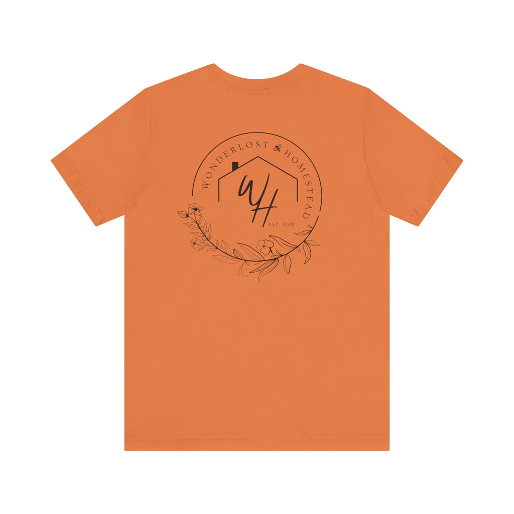 Unisex Short Sleeve T-Shirt, Black Logo (Front/Back Designs)