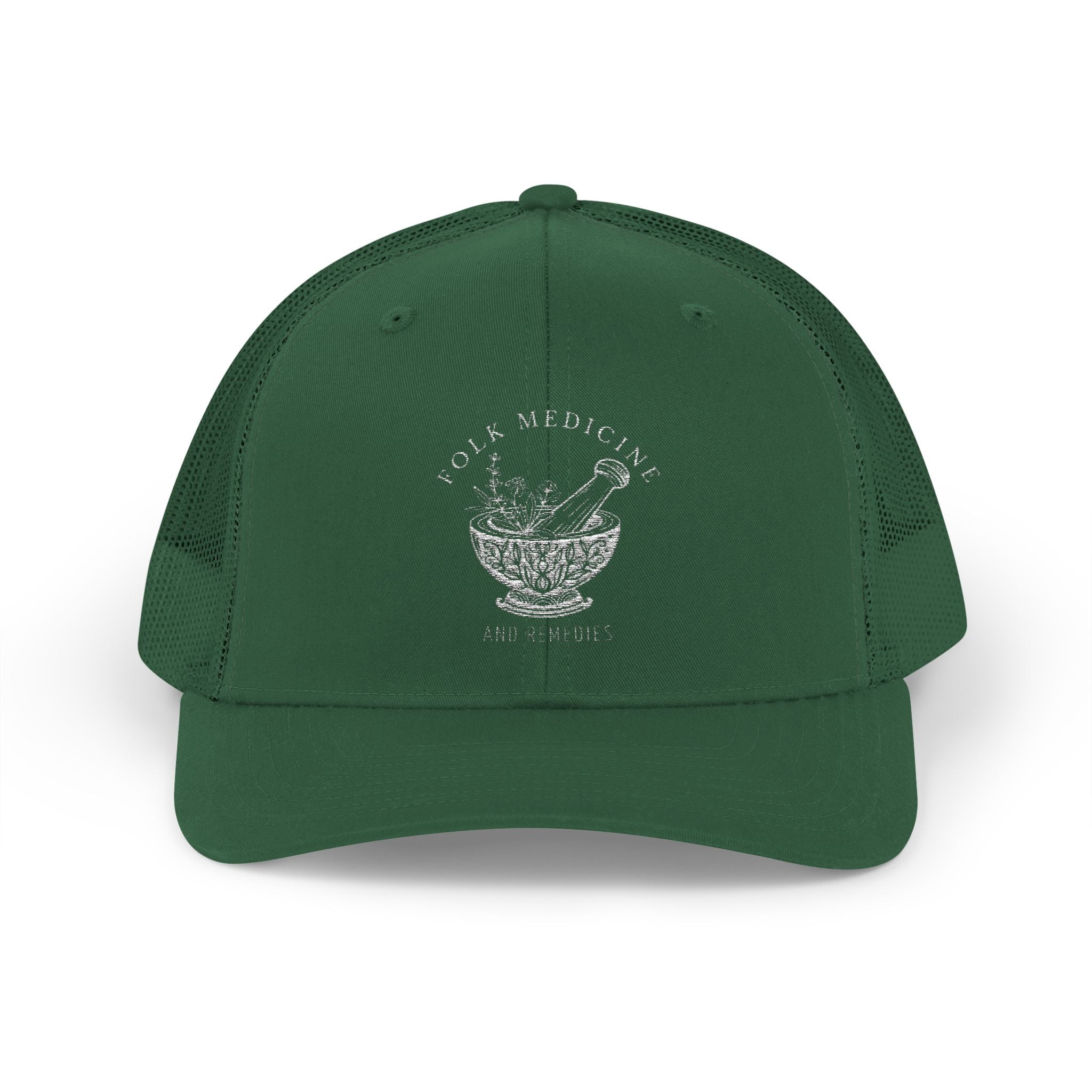 Snapback Trucker Cap, White Logo
