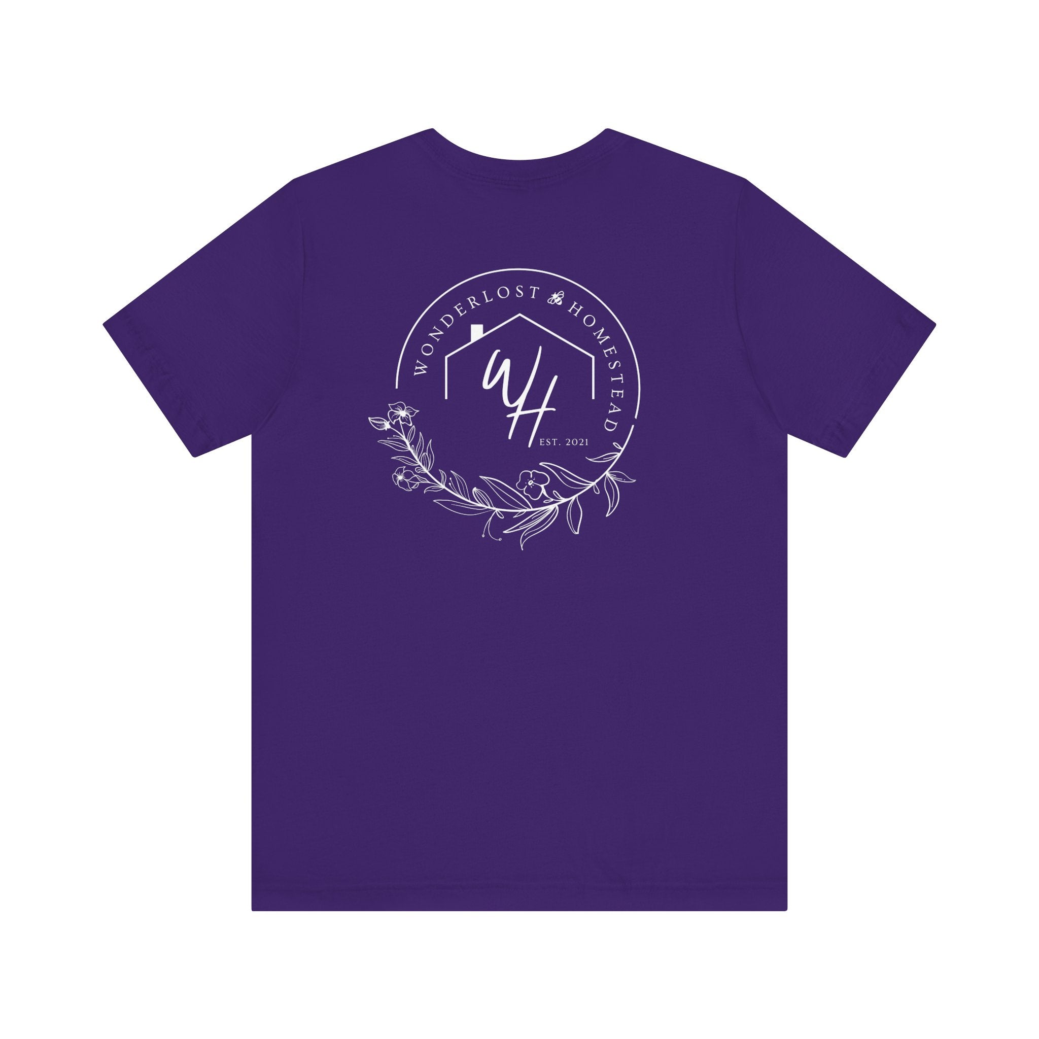 Unisex Short Sleeve T-Shirt, White Logo (Front/Back Designs)