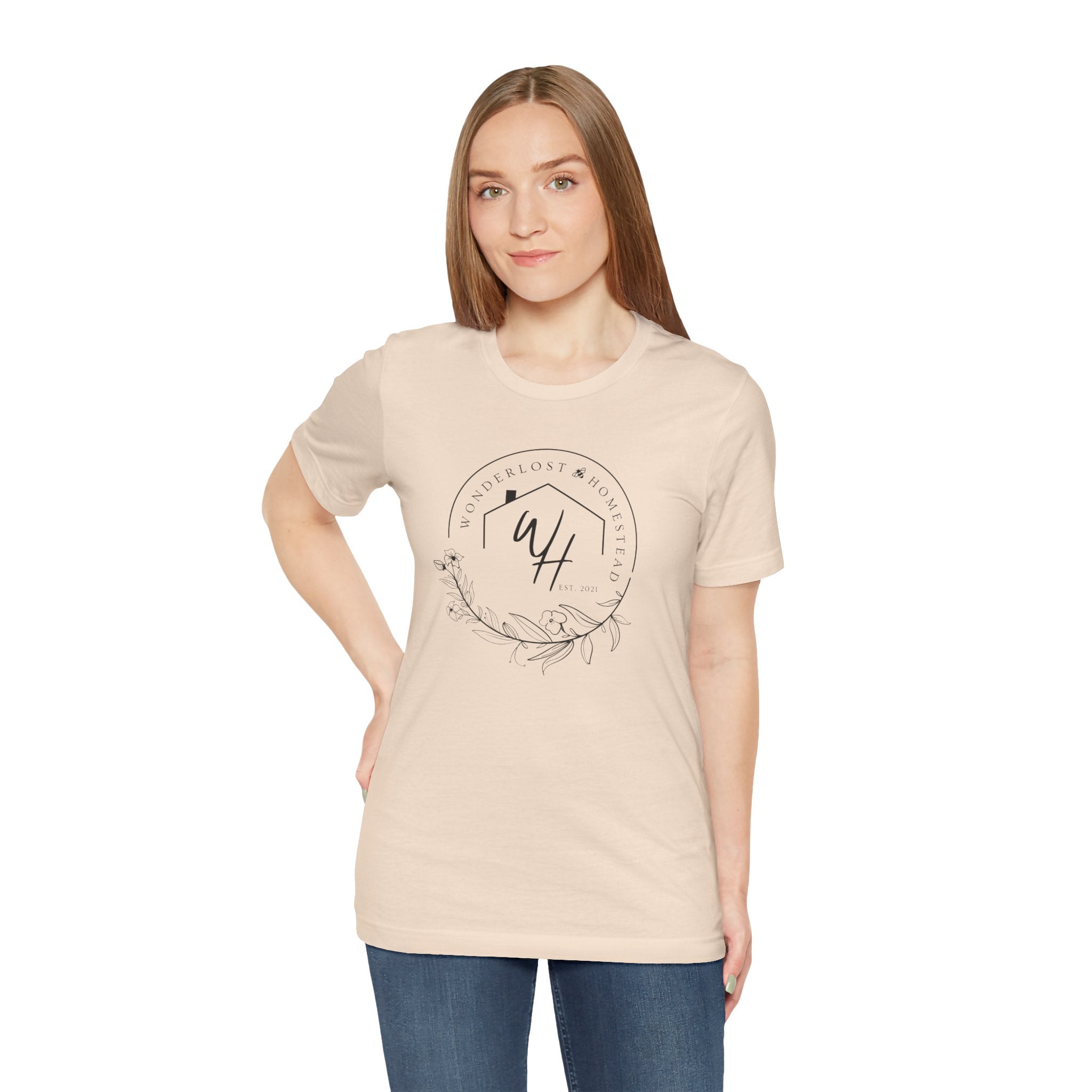 Unisex Short Sleeve T-Shirt, Black Logo