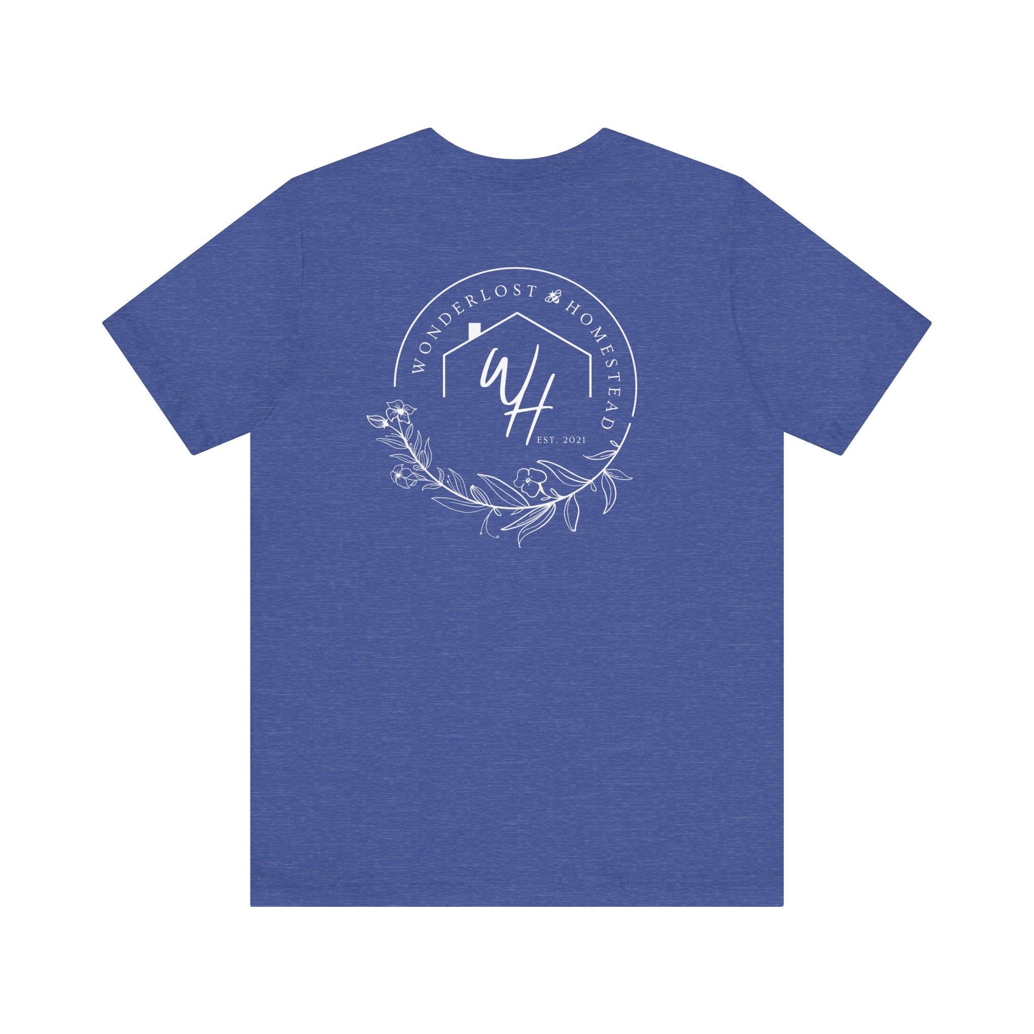 Unisex Short Sleeve T-Shirt, White Logo (Front/Back Designs)
