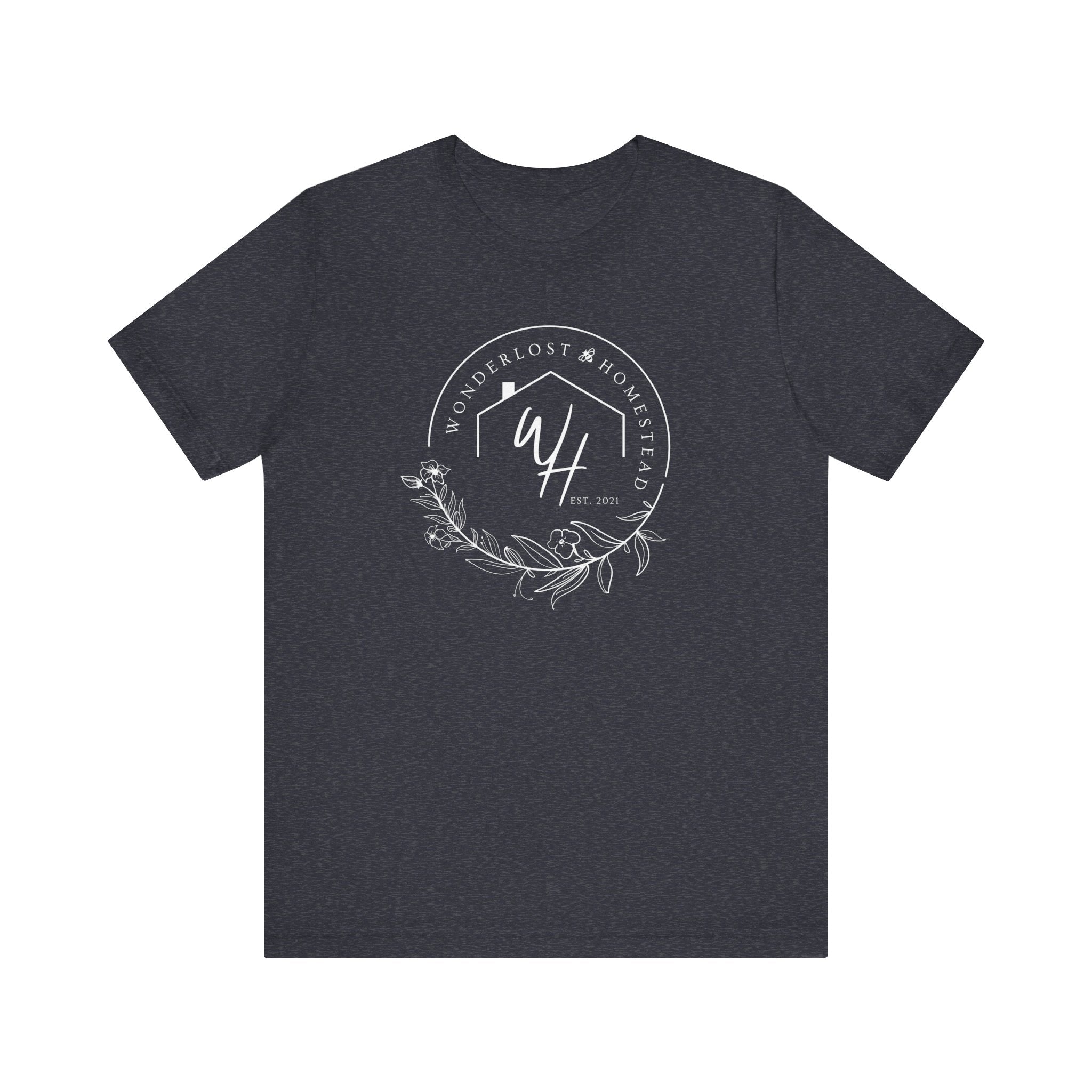 Unisex Short Sleeve T-Shirt, White Logo