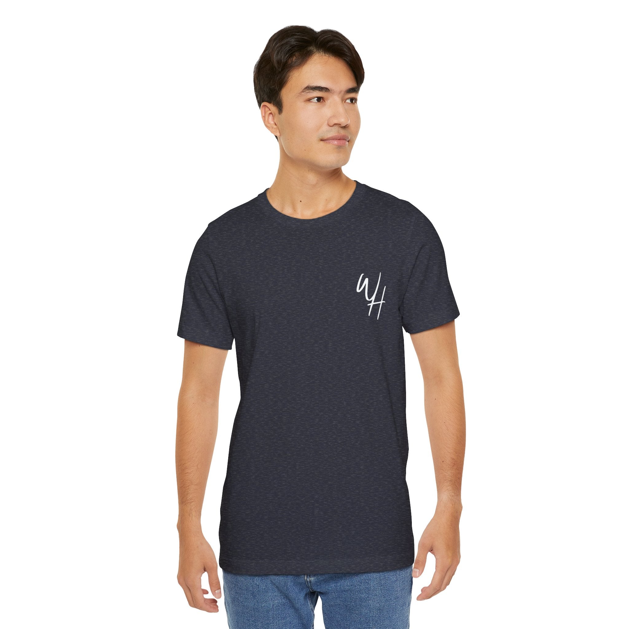 Unisex Short Sleeve T-Shirt, White Logo (Front/Back Designs)