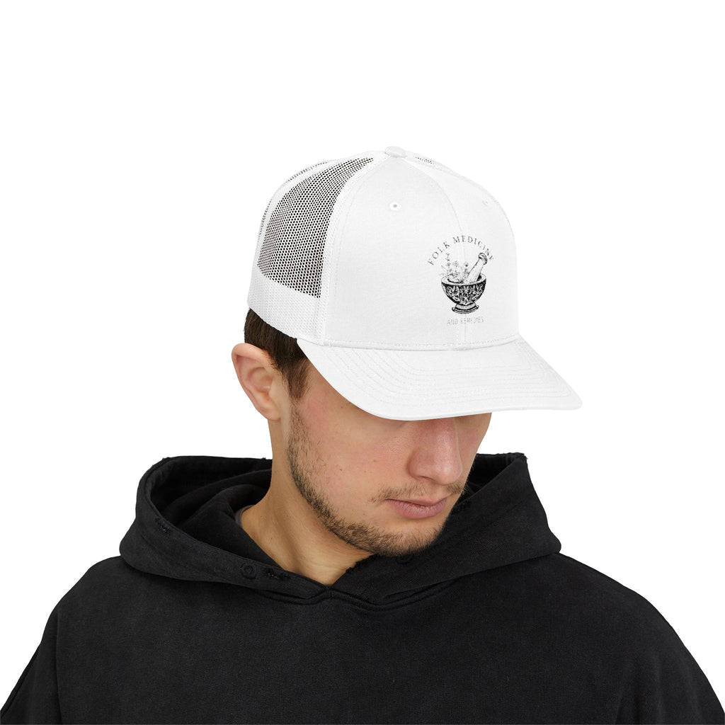 Snapback Trucker Cap - Black Logo