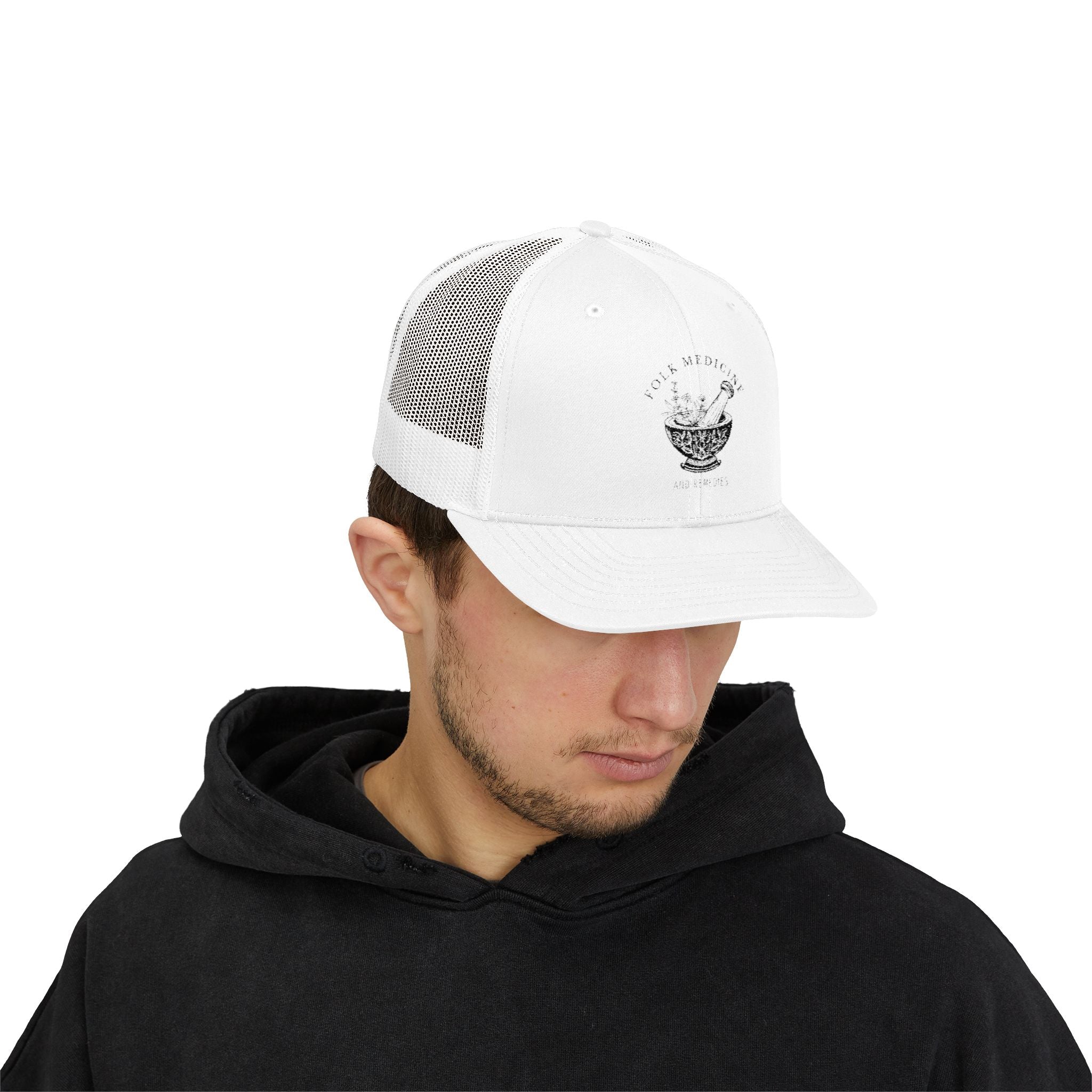 Snapback Trucker Cap - Black Logo