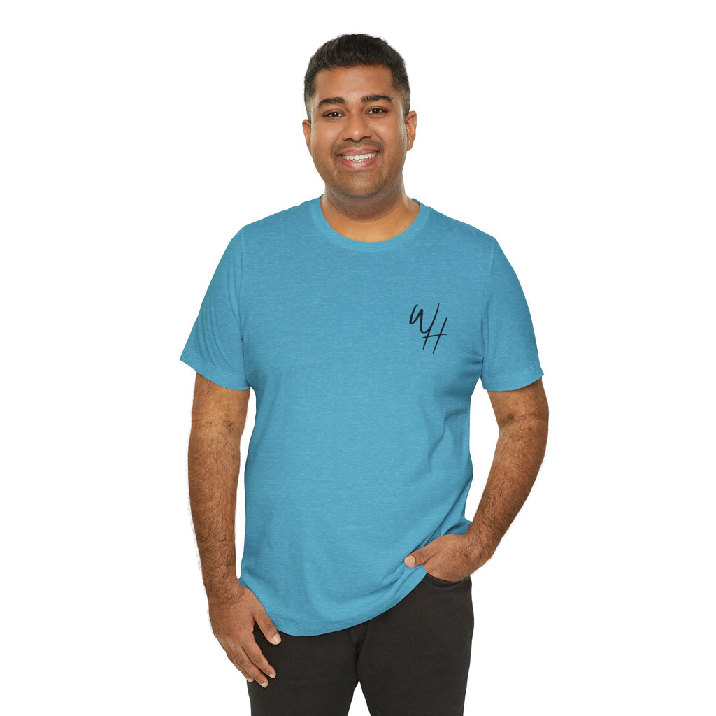 Unisex Short Sleeve T-Shirt, Black Logo (Front/Back Designs)