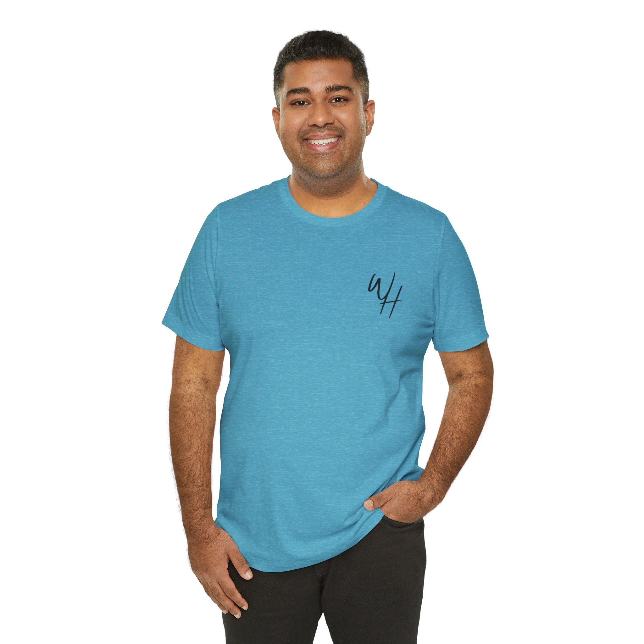 Unisex Short Sleeve T-Shirt, Black Logo (Front/Back Designs)