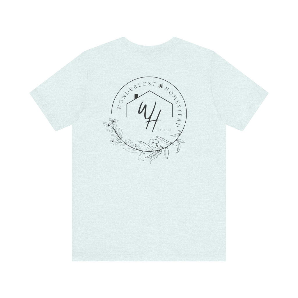Unisex Short Sleeve T-Shirt, Black Logo (Front/Back Designs)